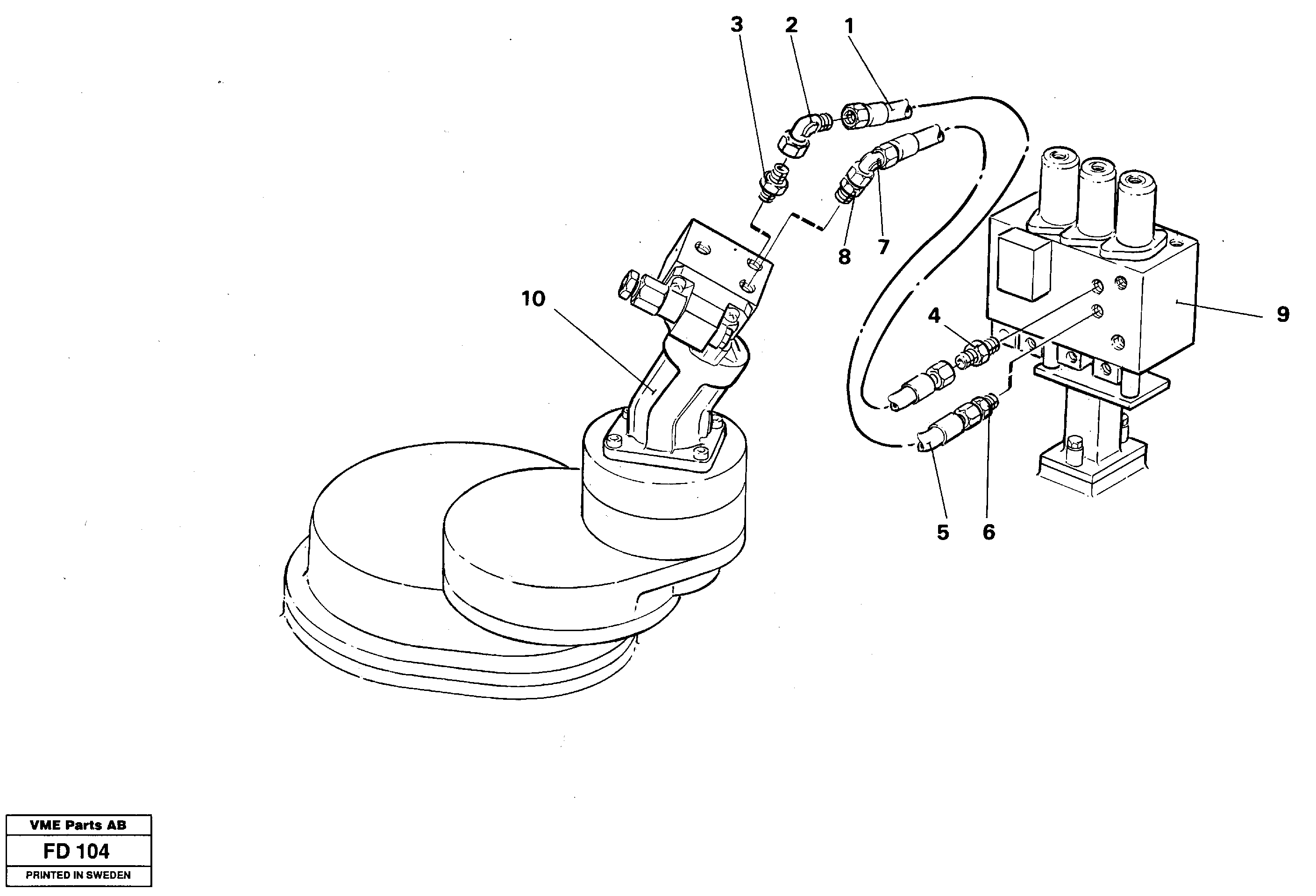 Hydralic system,slewing — volvo parts diagram