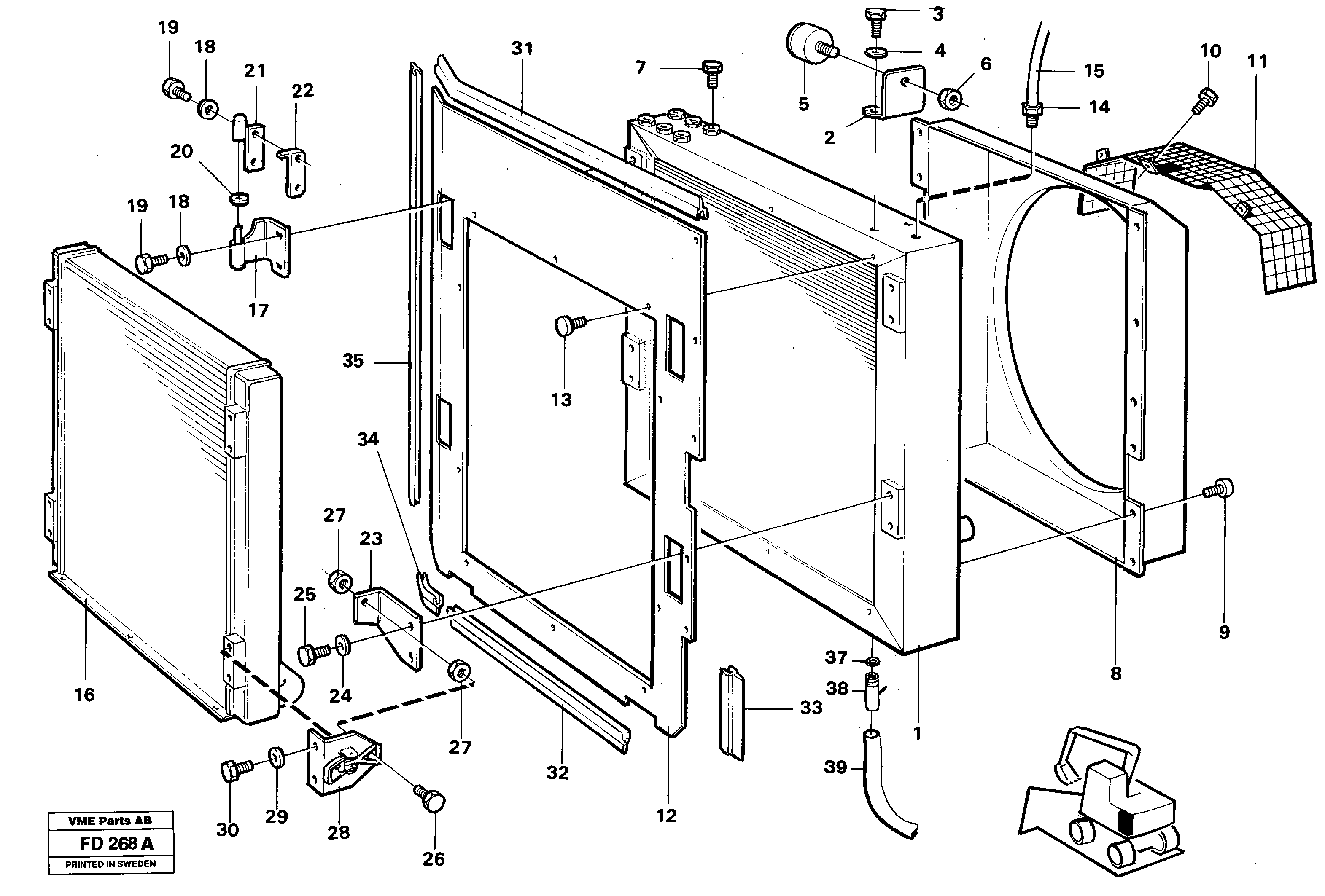 Radiator — volvo parts diagram