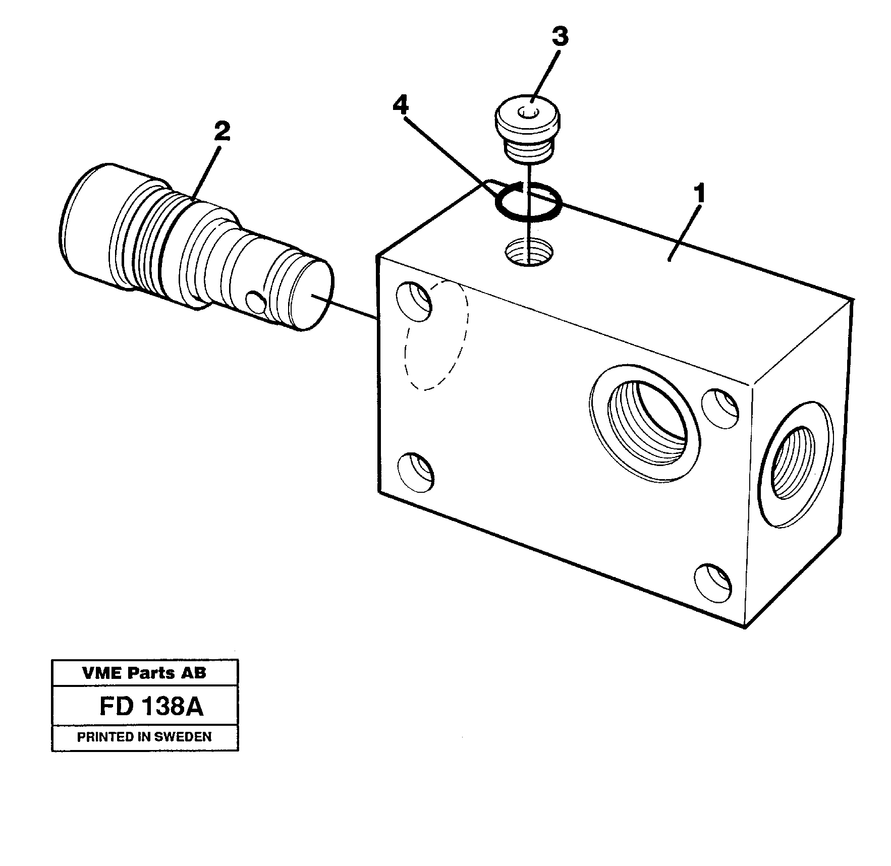 Pressure limiting valve, main valve — volvo parts diagram