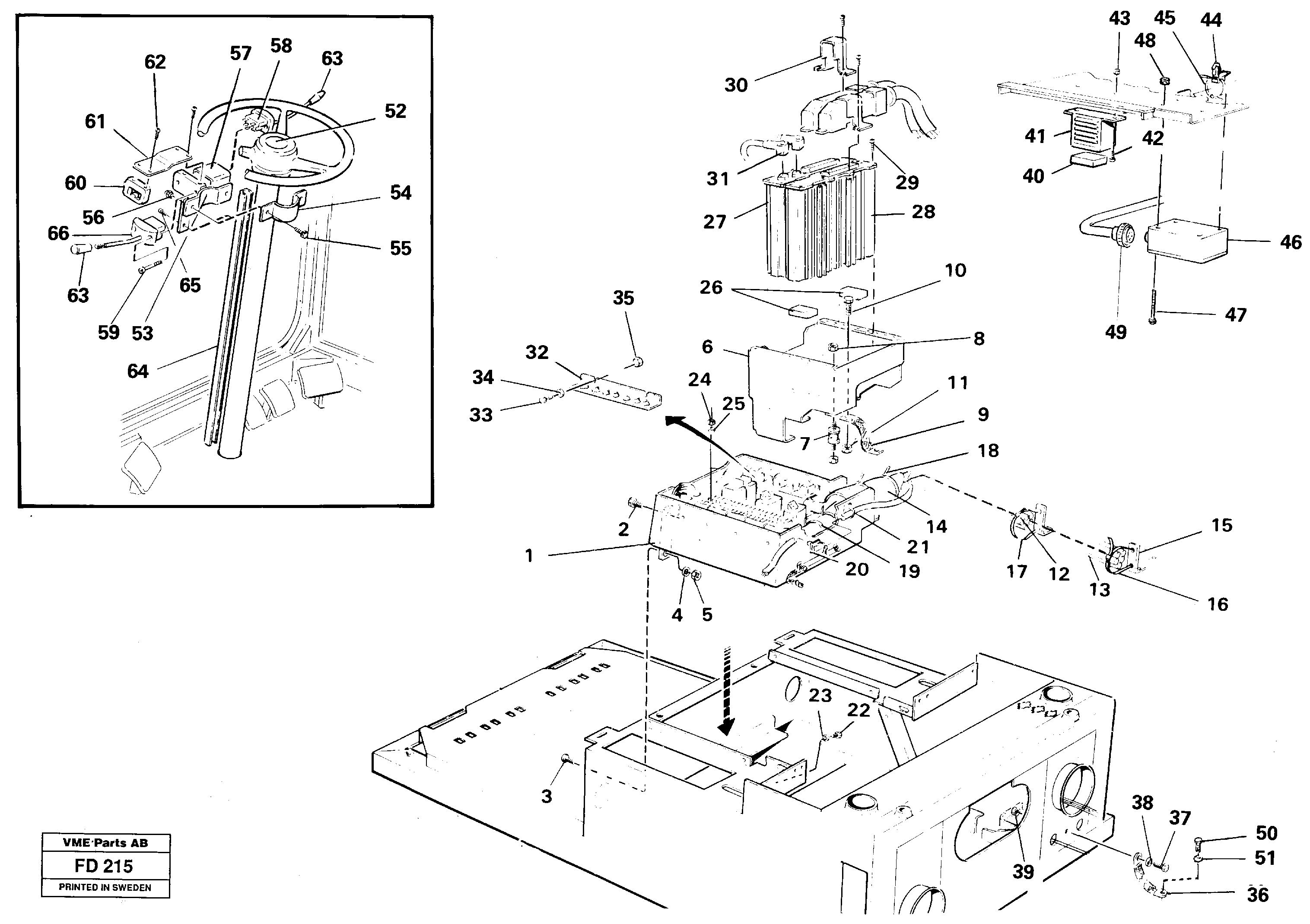 Electric installation on driver's seat — volvo parts diagram