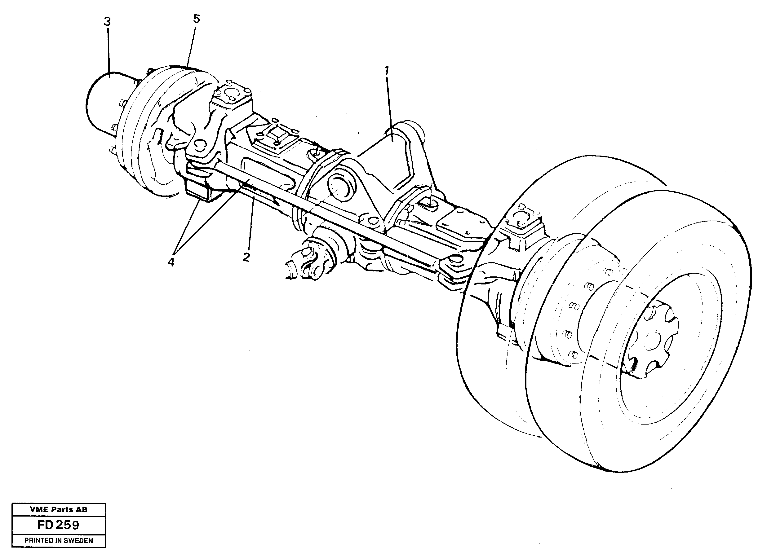 Front axle — volvo parts diagram