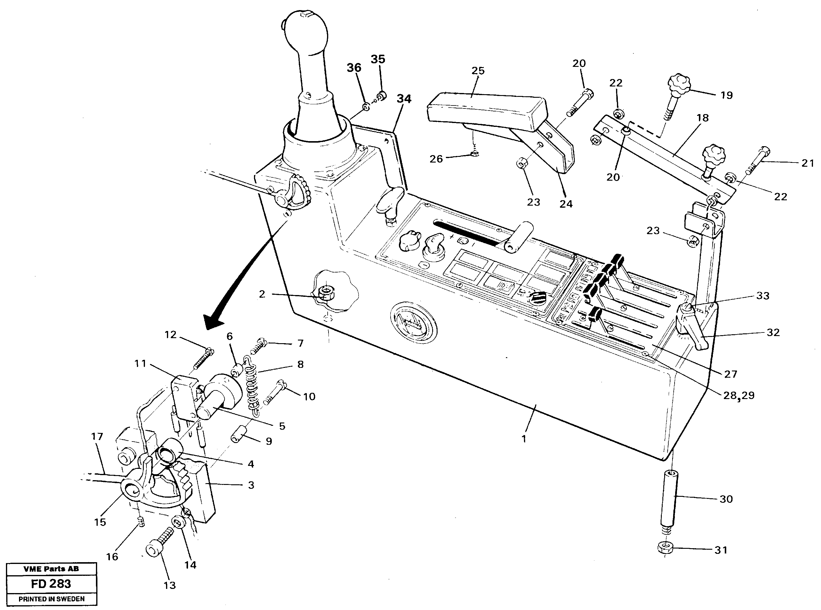 Side panel, left — volvo parts diagram