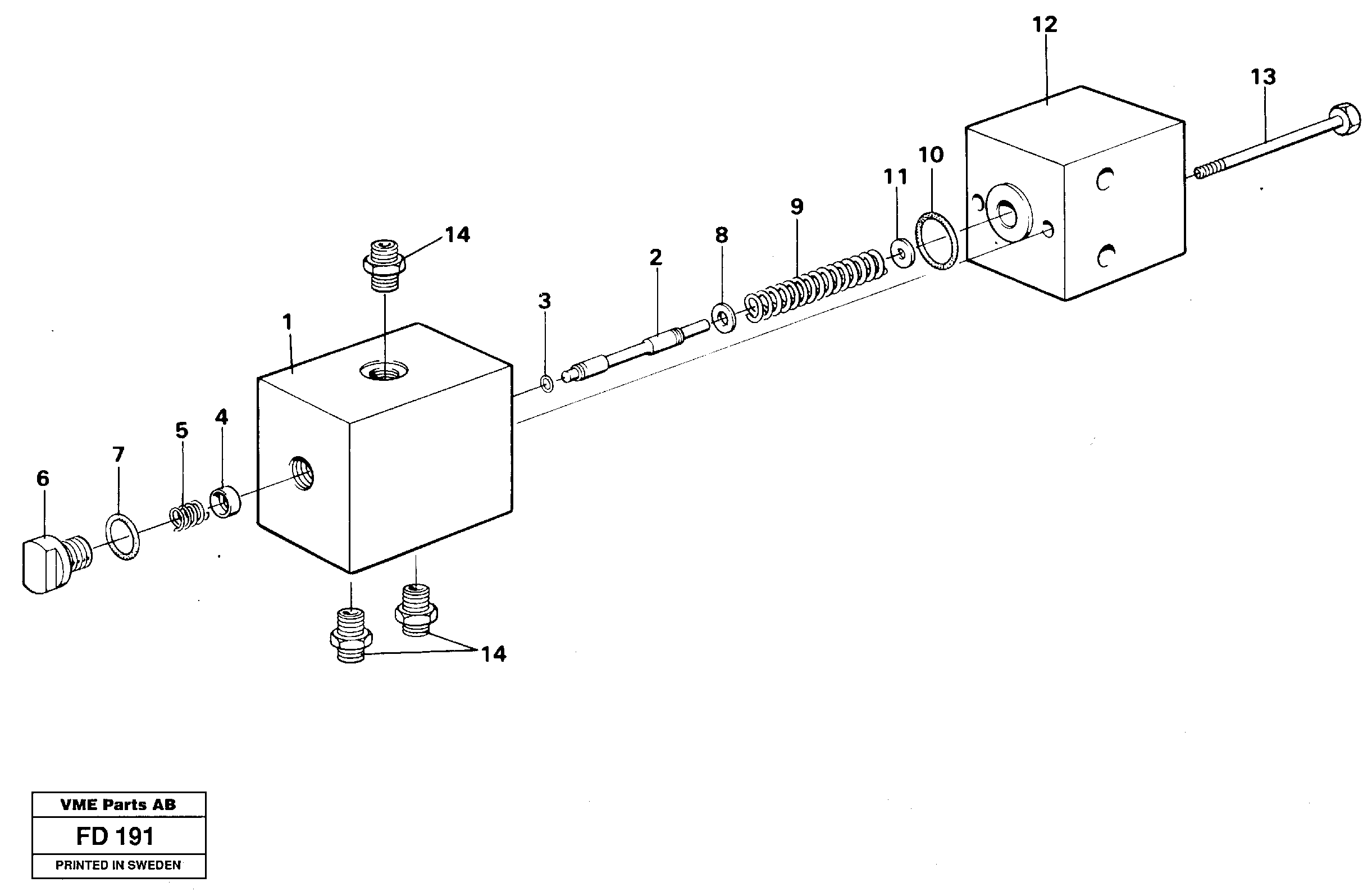 Pressure reducing valve, oscillating system — volvo parts diagram