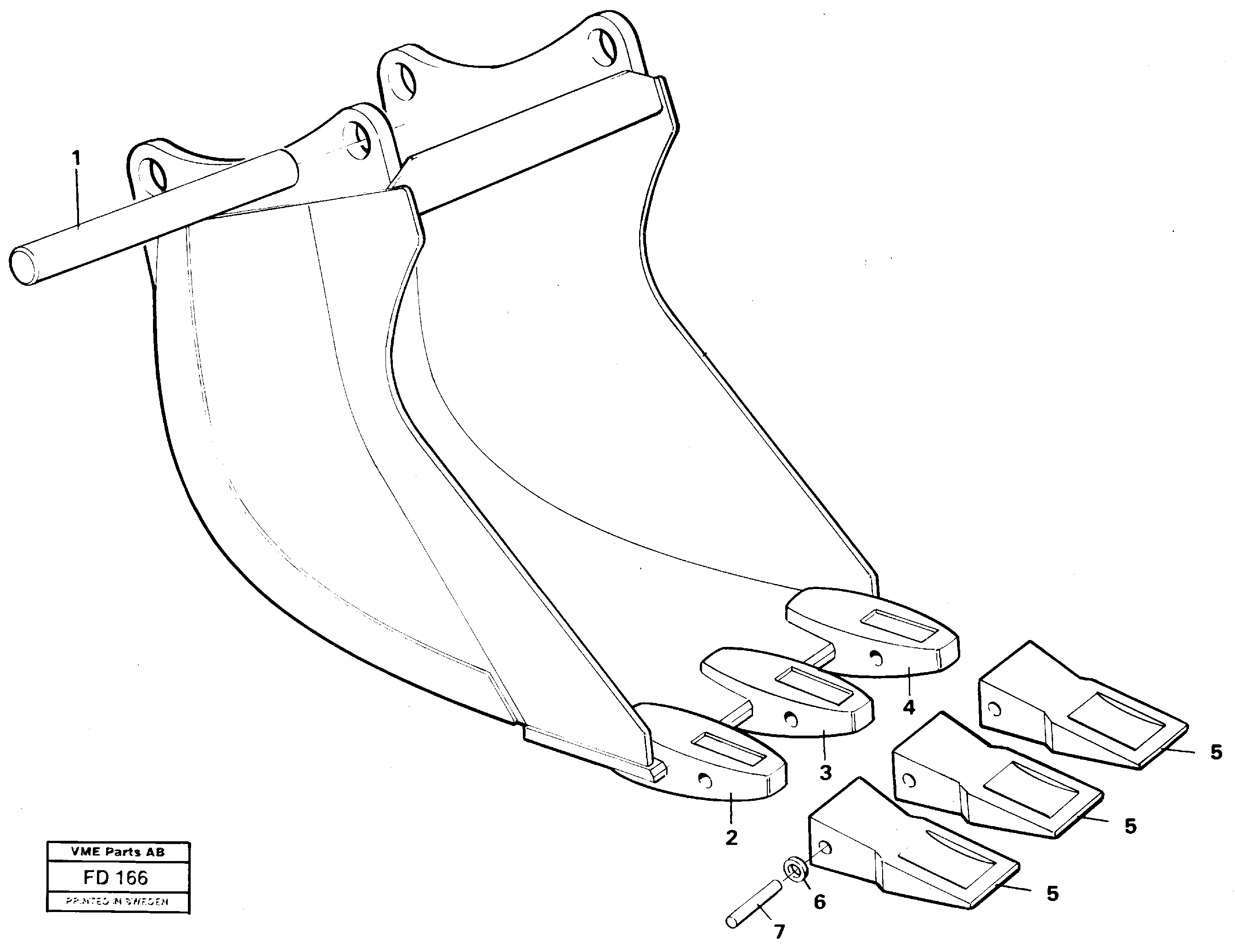 Cable bucket  14259269 — volvo parts diagram