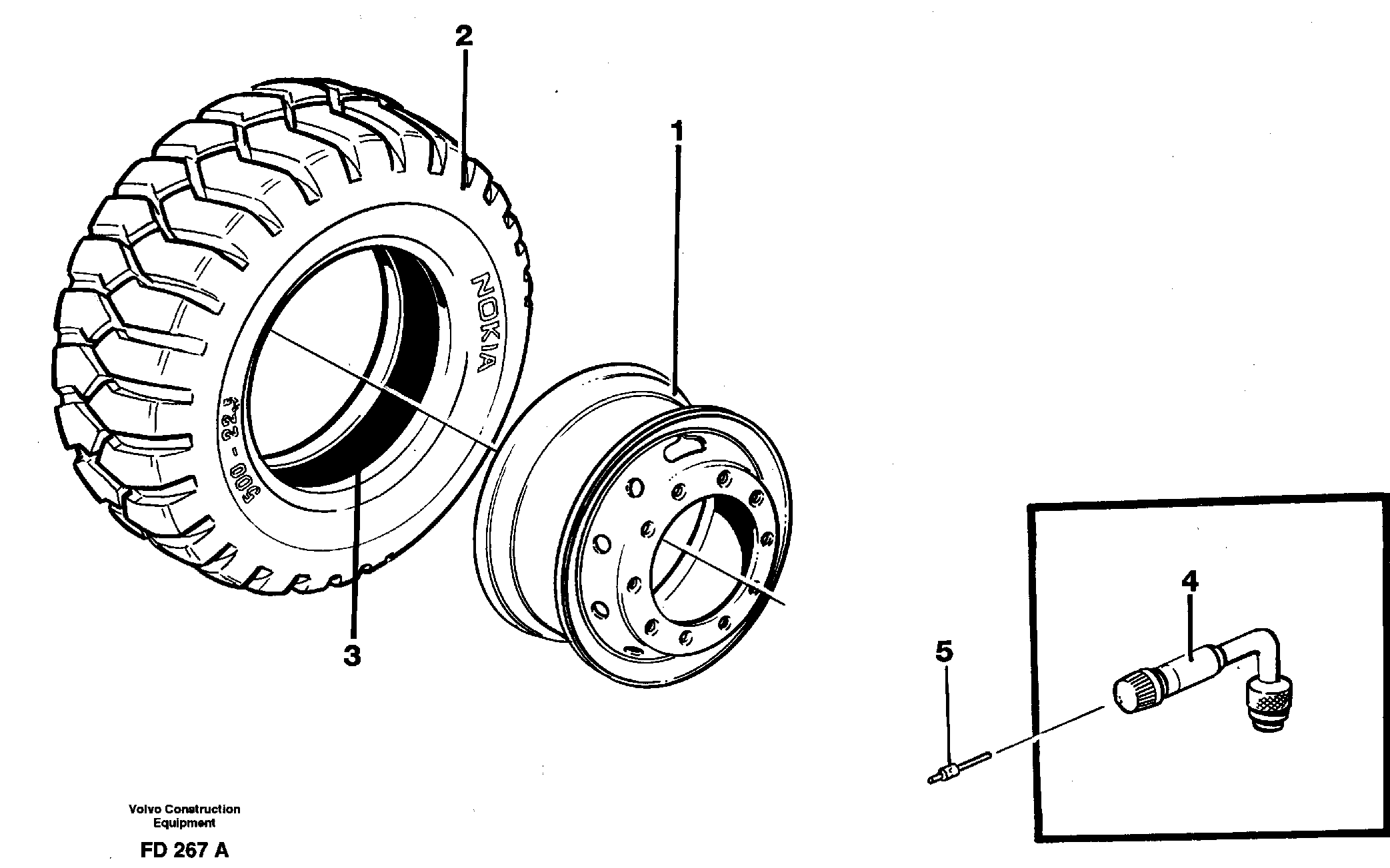 Wheels, wide - base — volvo parts diagram