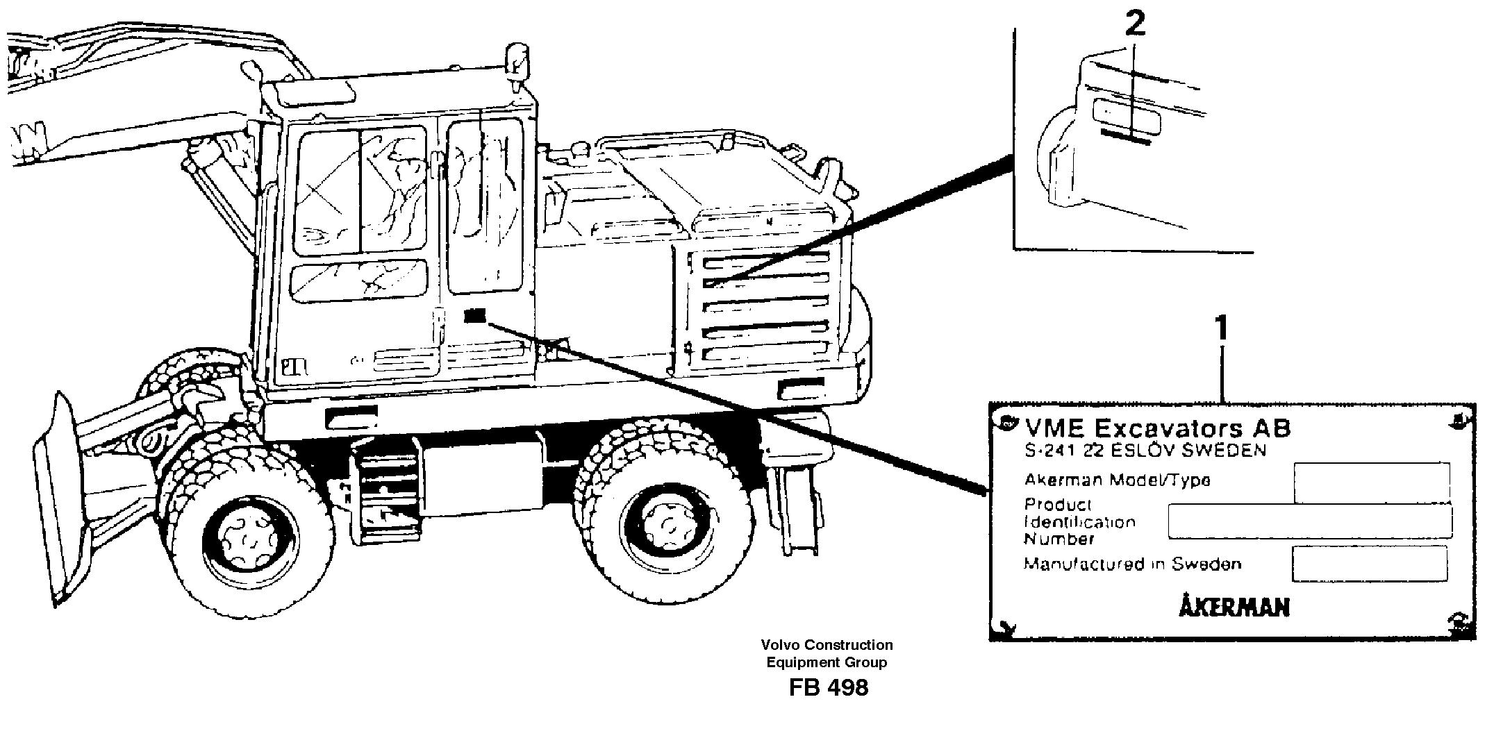 Product sign plate — volvo parts diagram