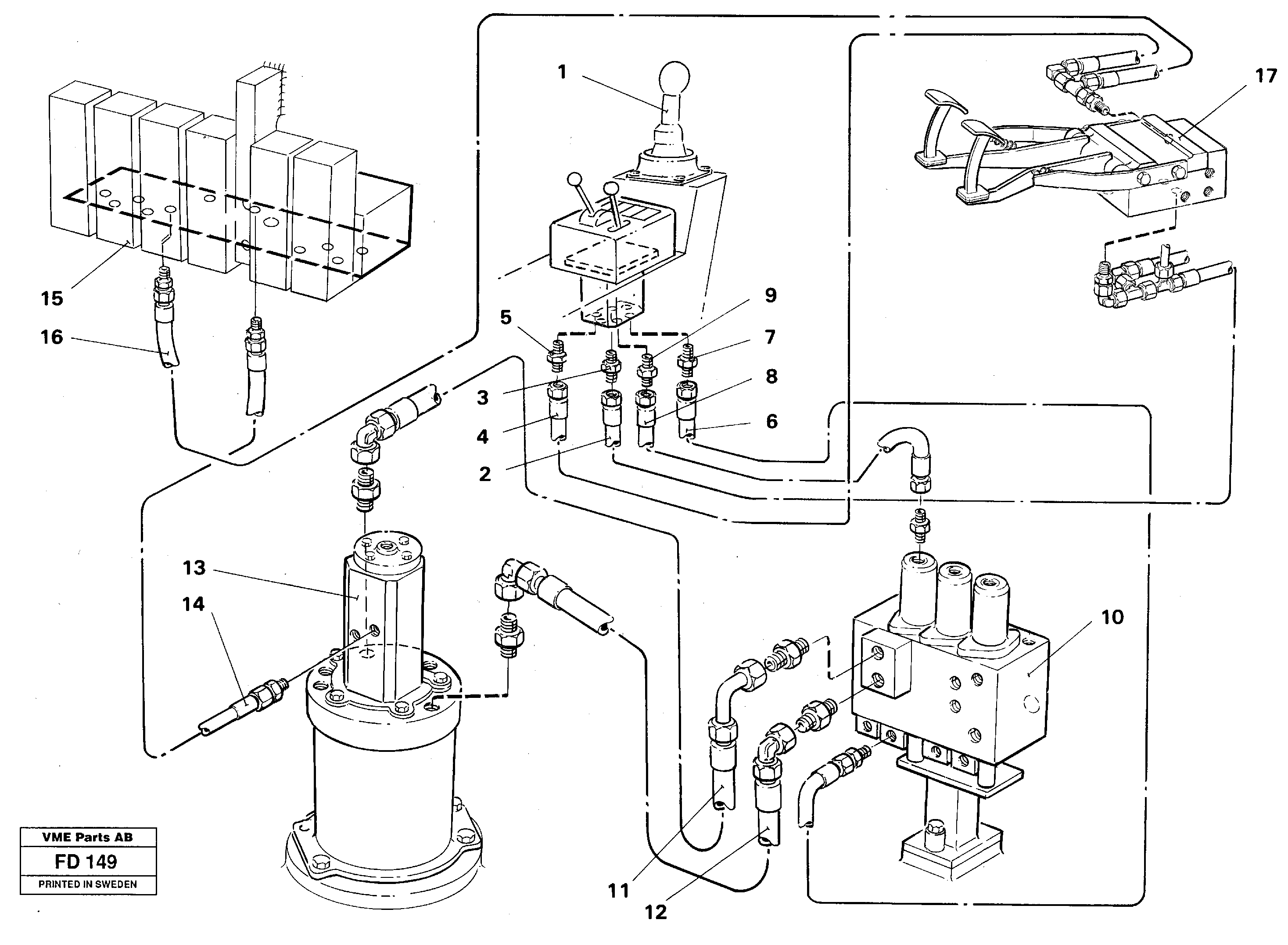 Servo hydr,support/ parking brake — volvo parts diagram