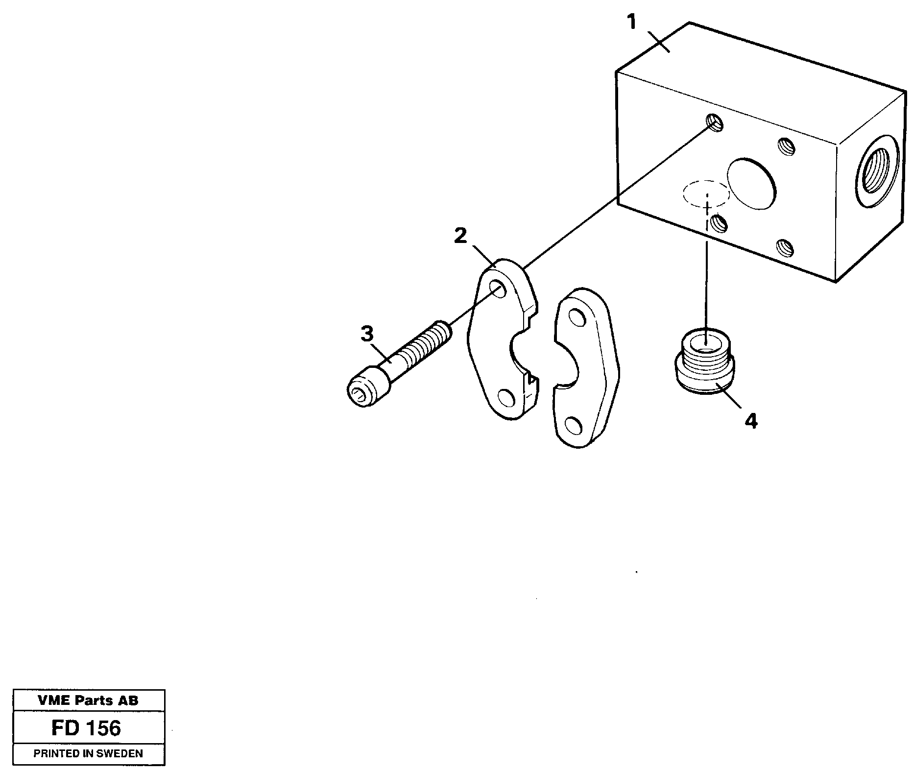 Adapter,slope bucket/rot equipment — volvo parts diagram