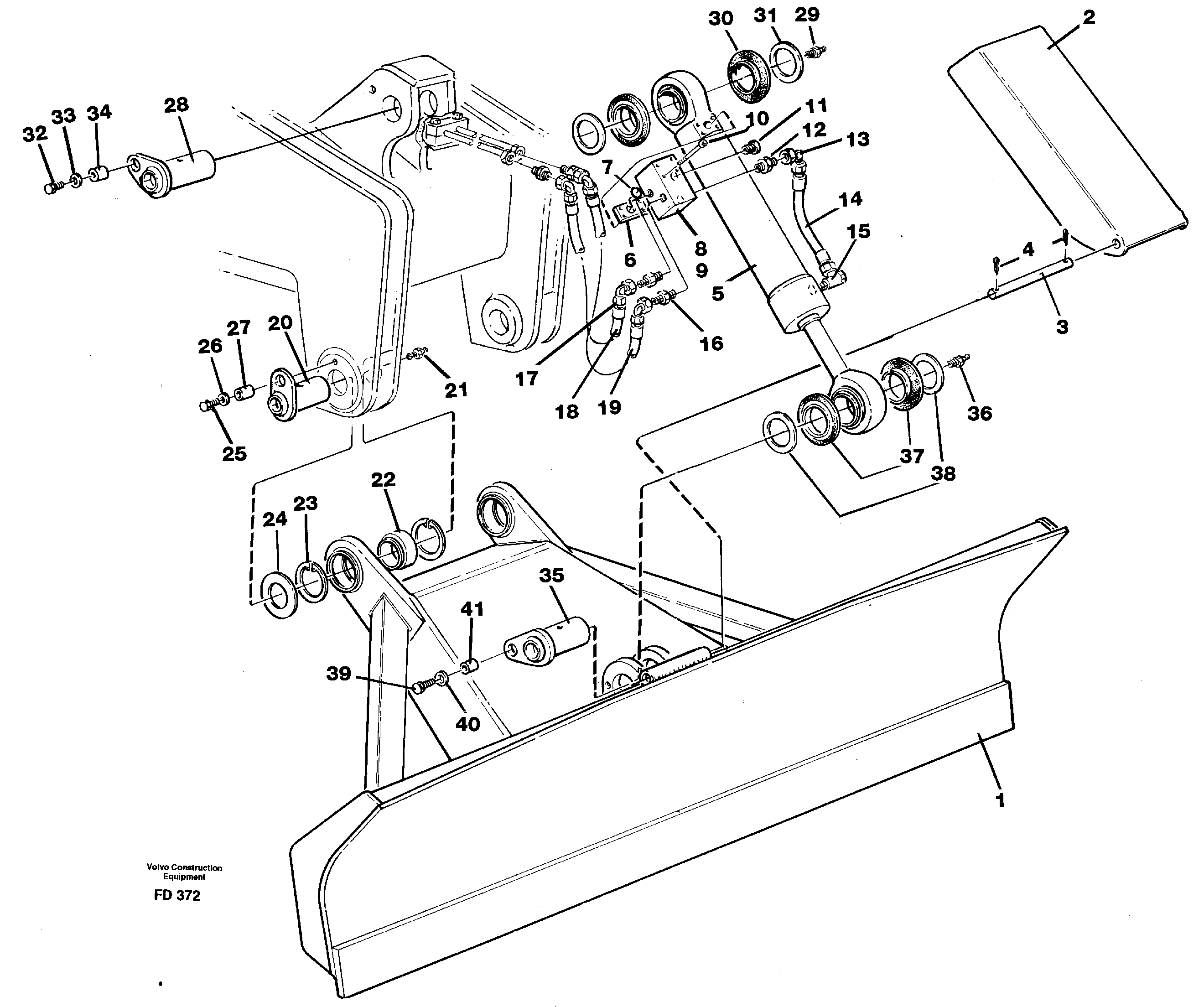 Dozer blade,front 2,5 and 2,6 m  14251269,  14253479 — volvo parts diagram