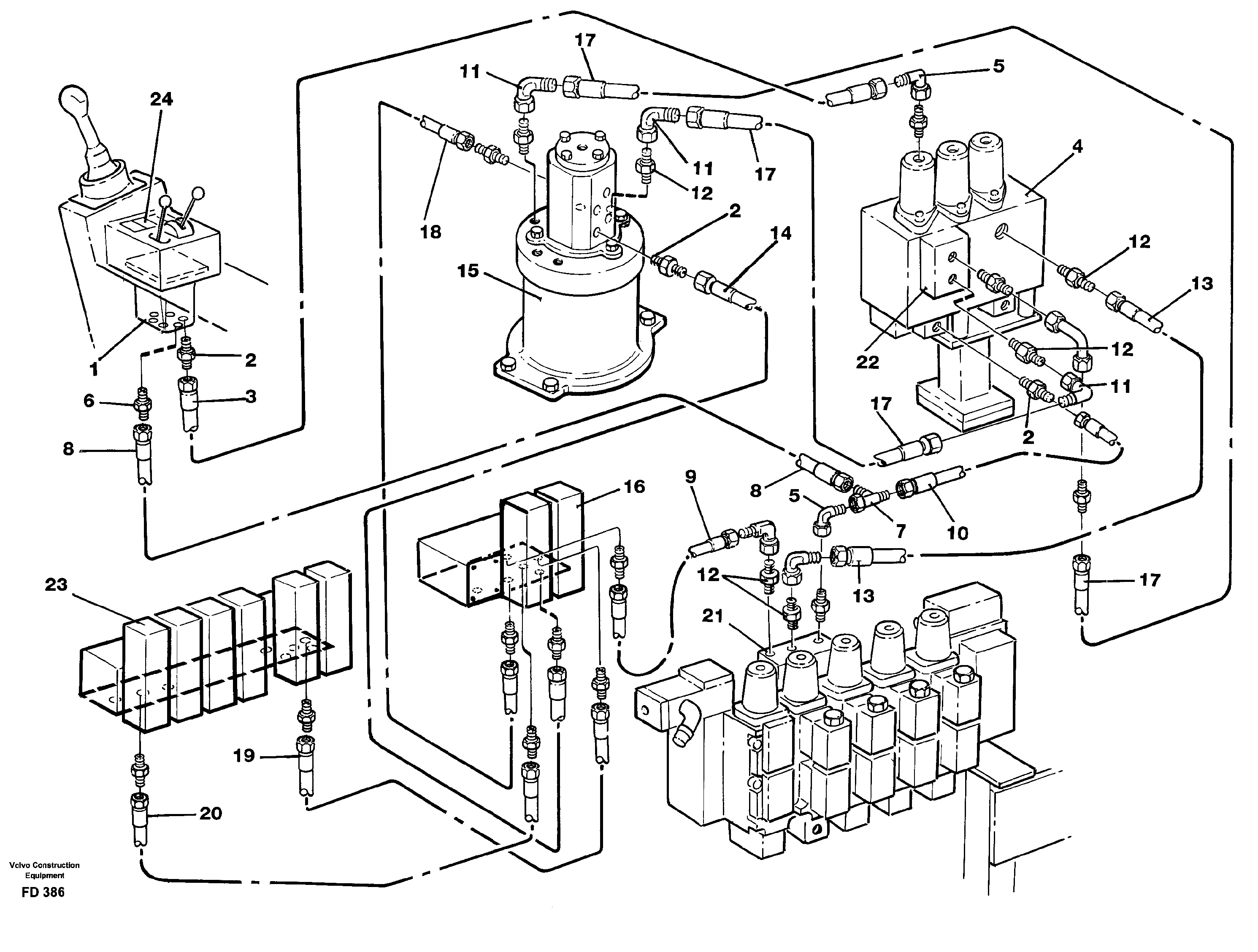 Hydraulic system, dozerblade,superstructure  14259920 — volvo parts diagram
