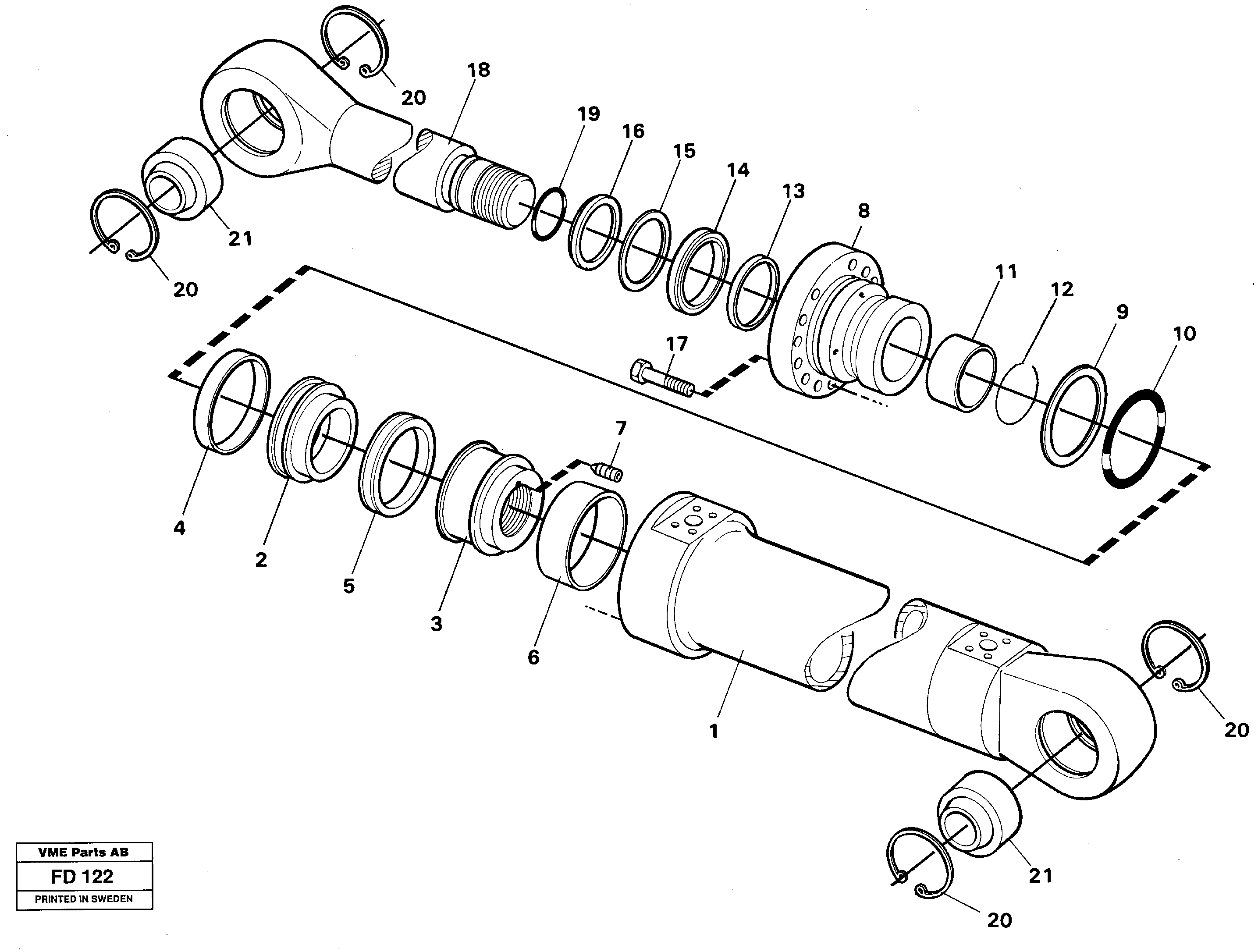Boom cylinder — volvo parts diagram