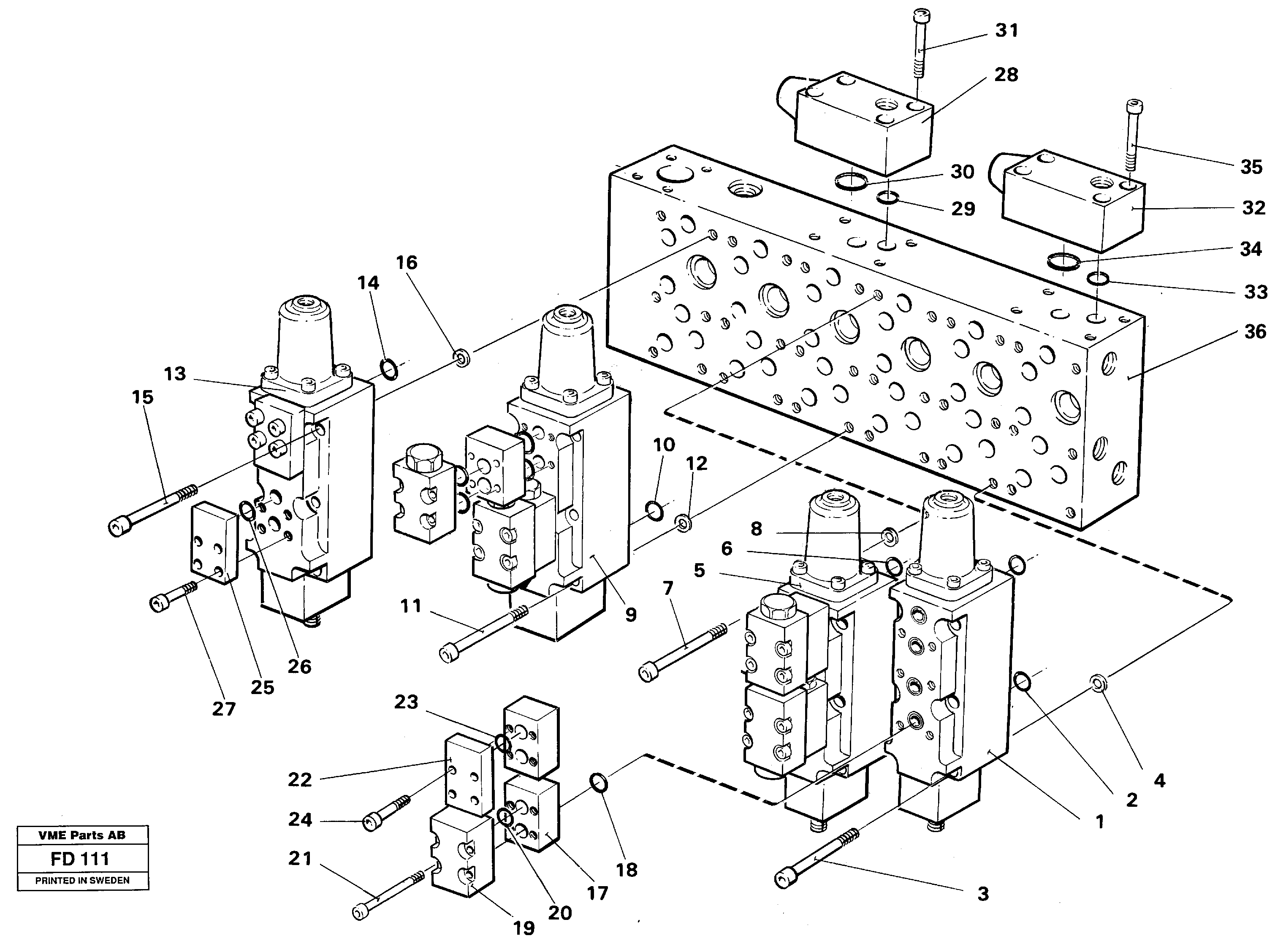Main valve assembly valves — volvo parts diagram