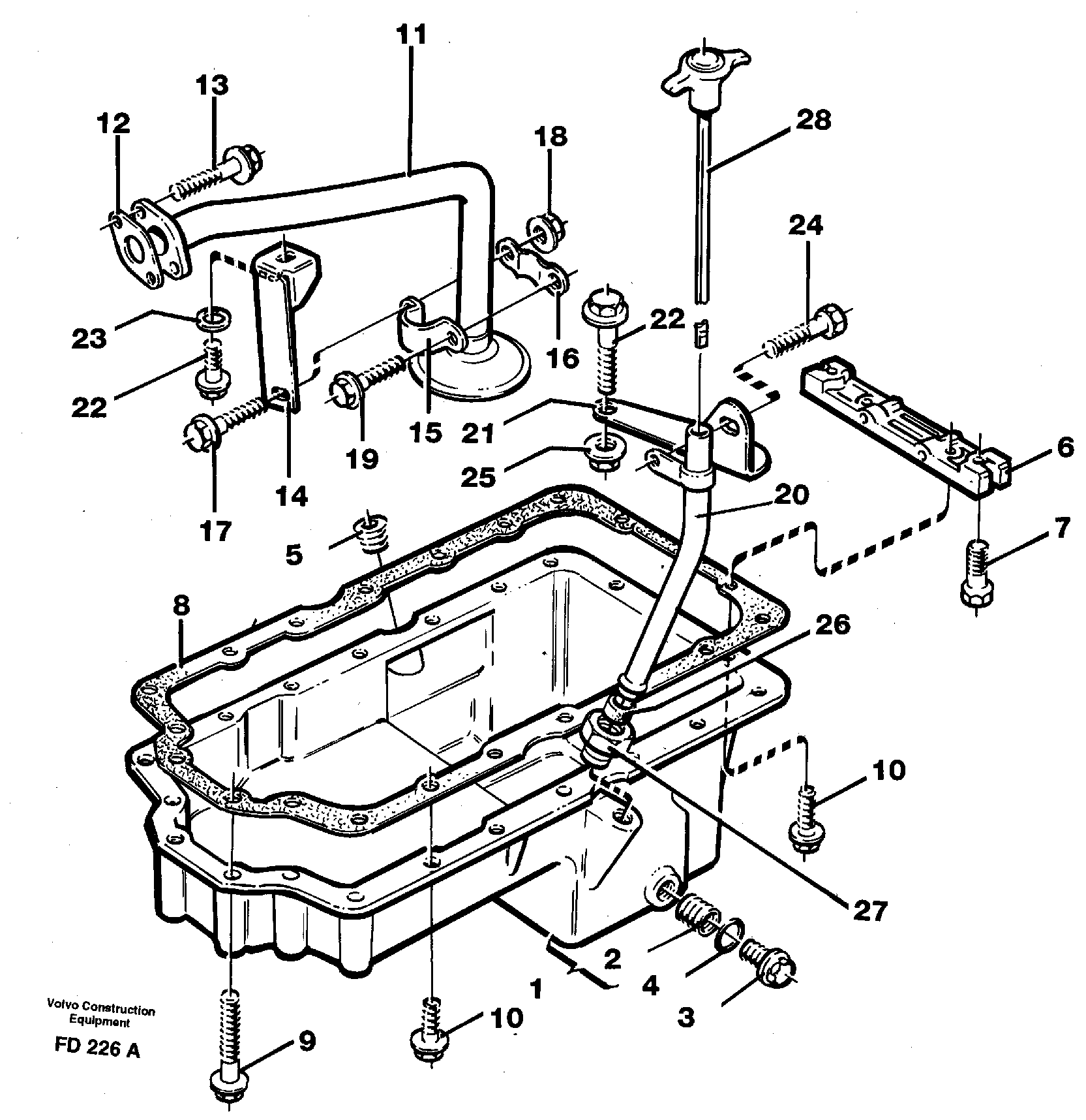 Oil sump — volvo parts diagram