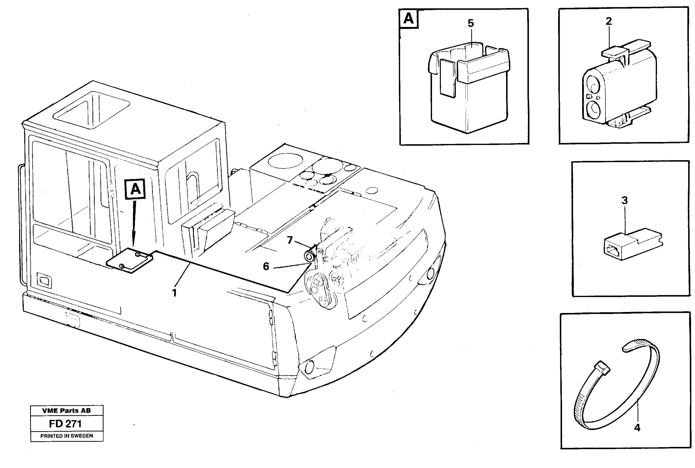 Electric installation for compressor  14261038 — volvo parts diagram