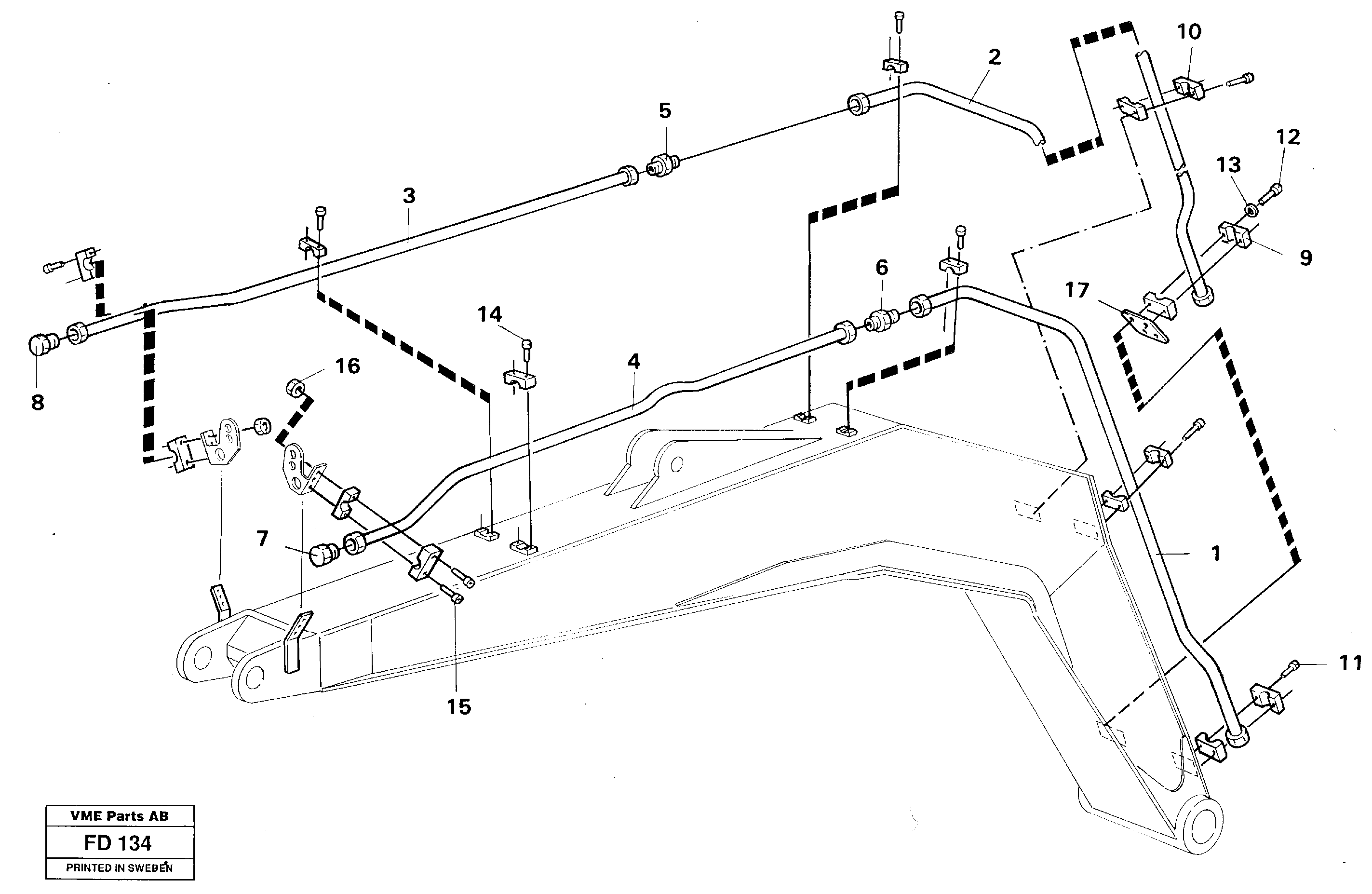 Hydr, hammer, boom  14258770 — volvo parts diagram