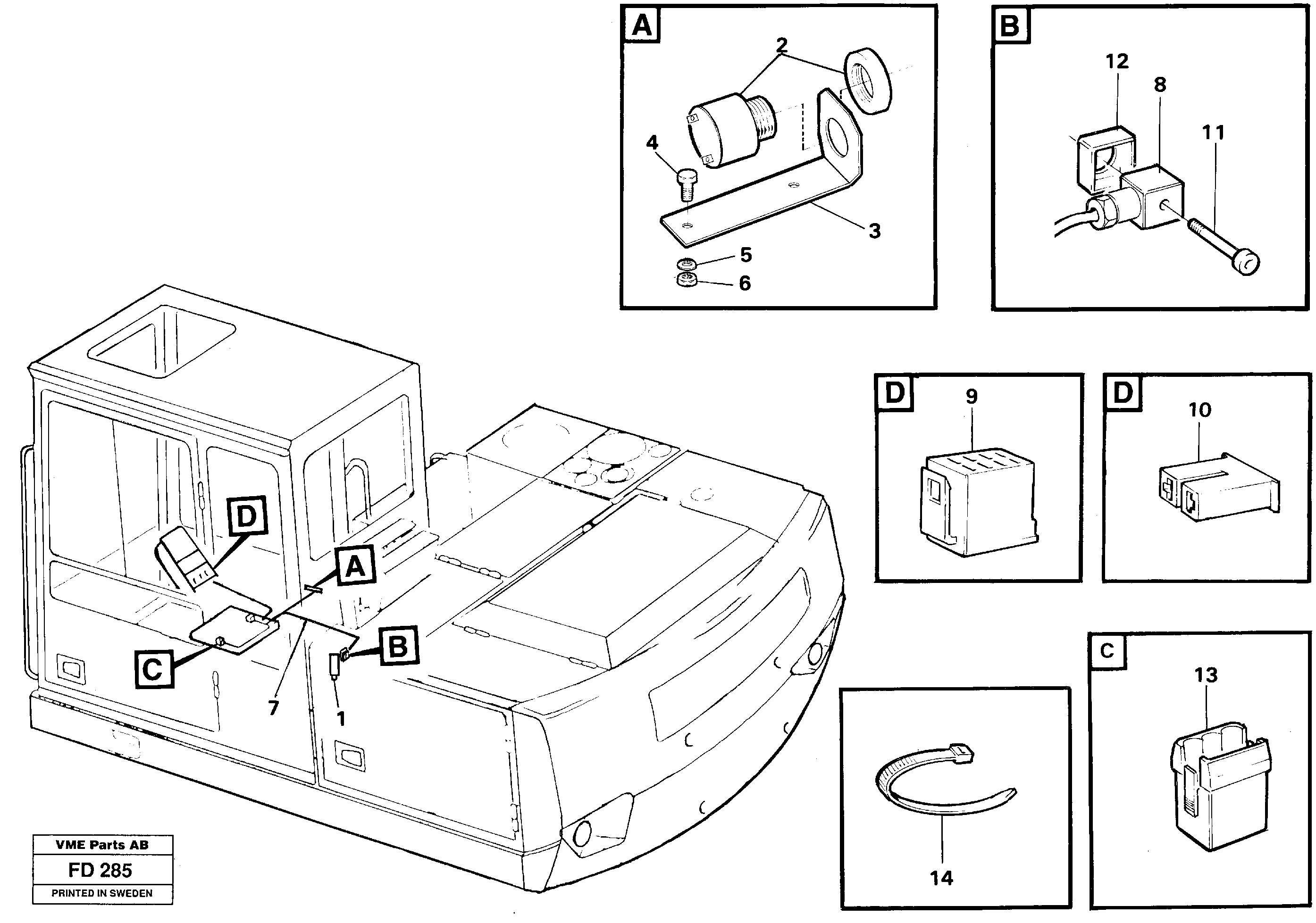 Overload protection  14258192 — volvo parts diagram