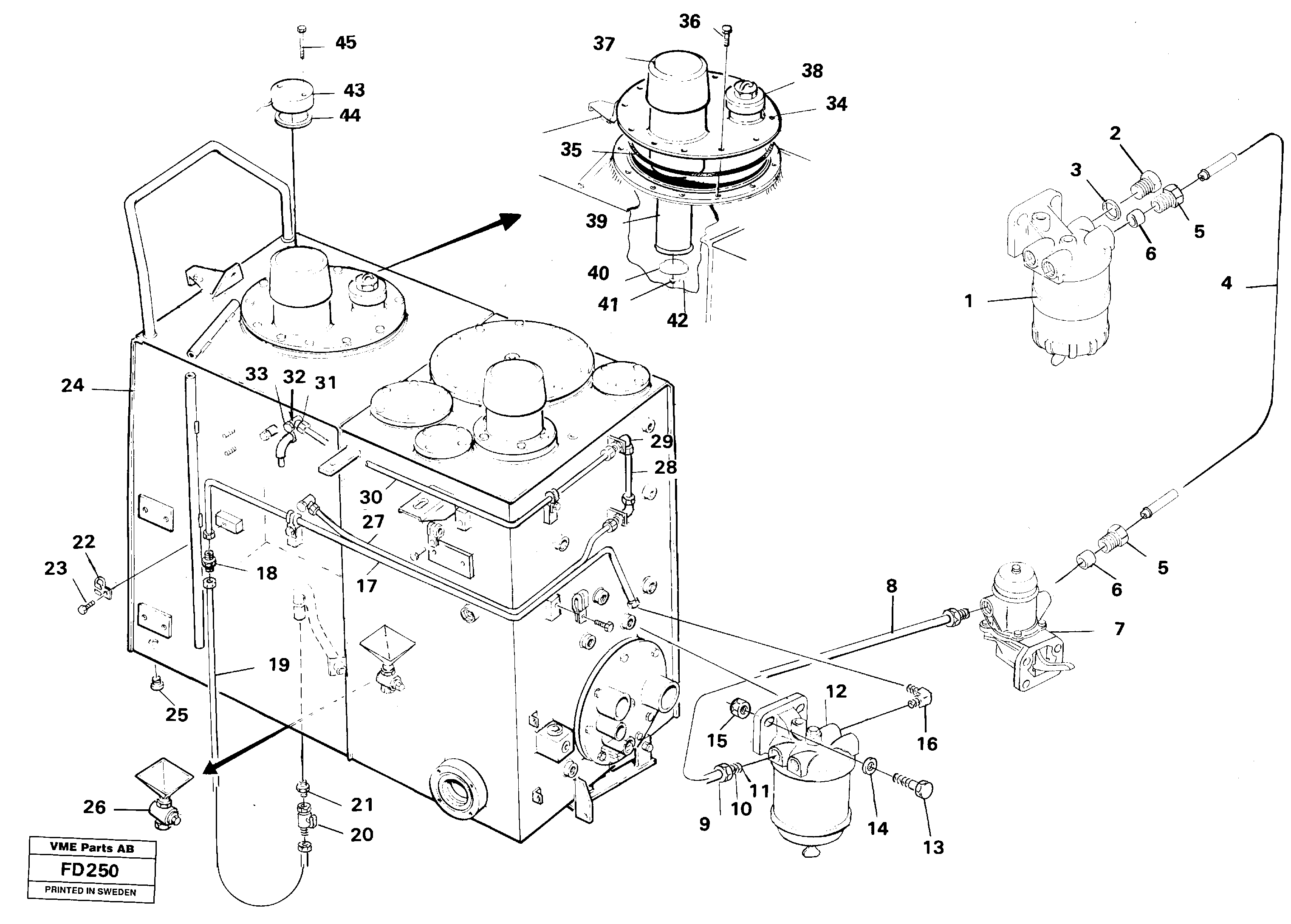 Fueltank - fuelpump — volvo parts diagram