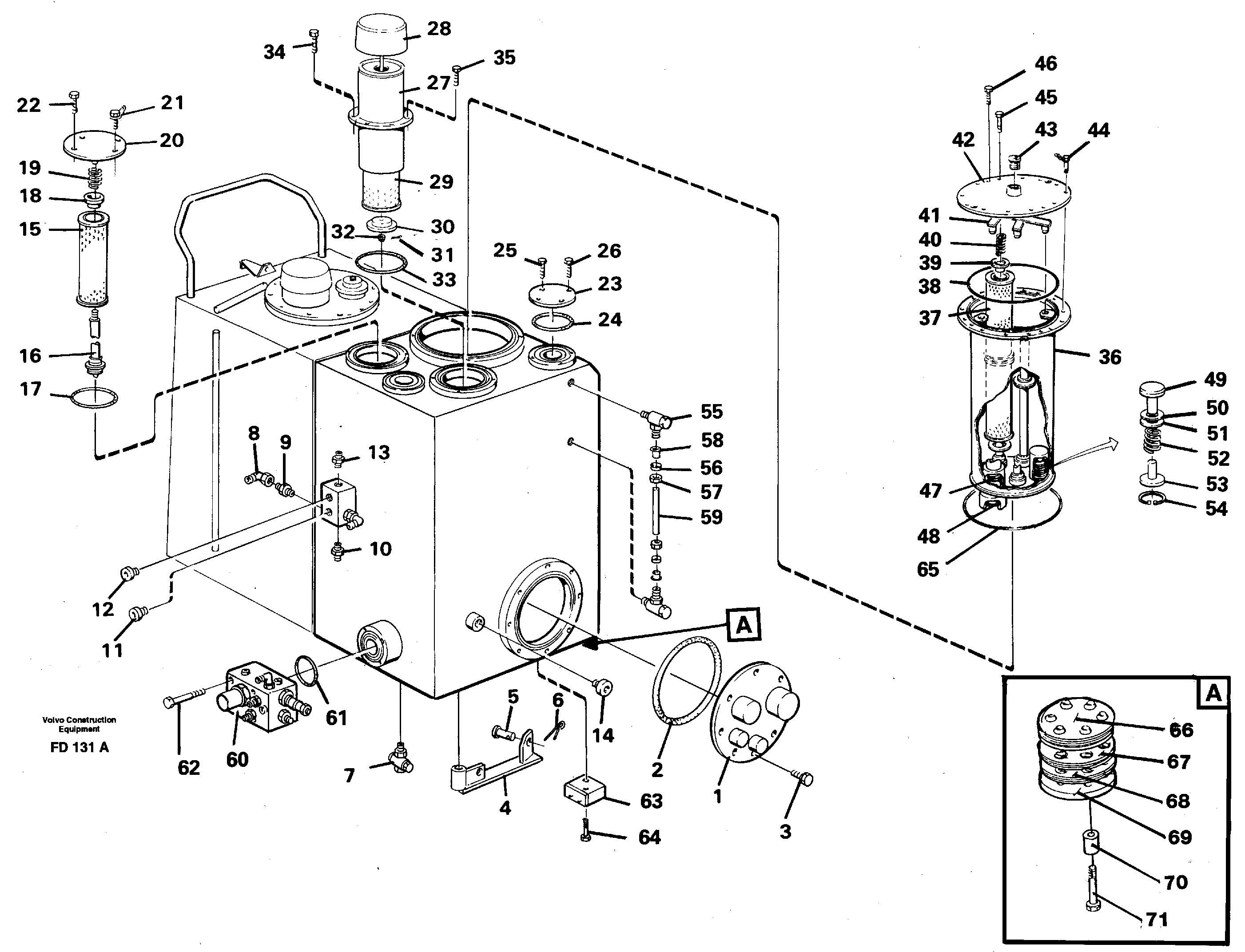 Hydraulic oil tank — volvo parts diagram