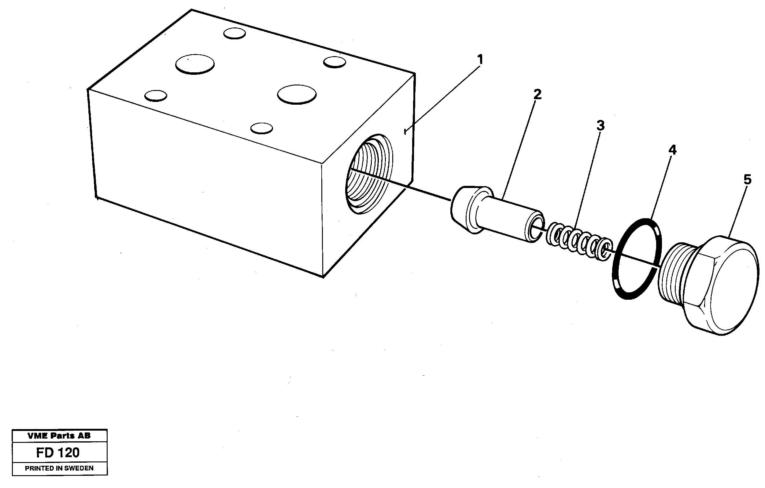 Refilling valve, main valve — volvo parts diagram
