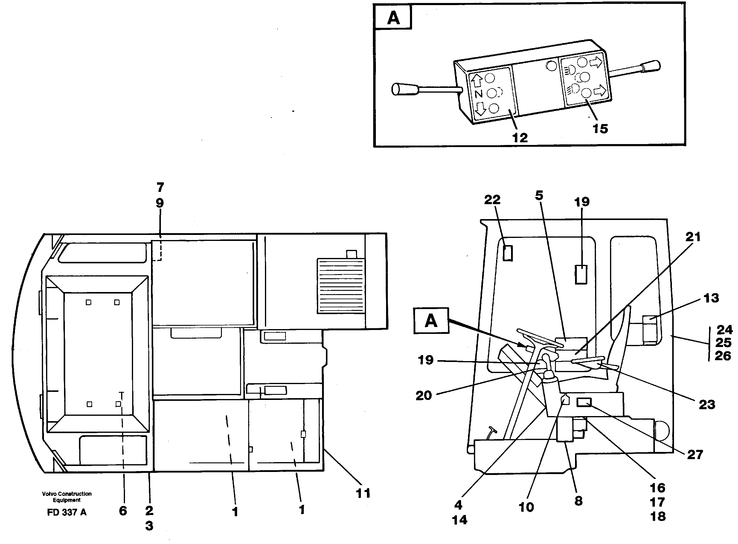 Sign plates and transfer,inner location — volvo parts diagram