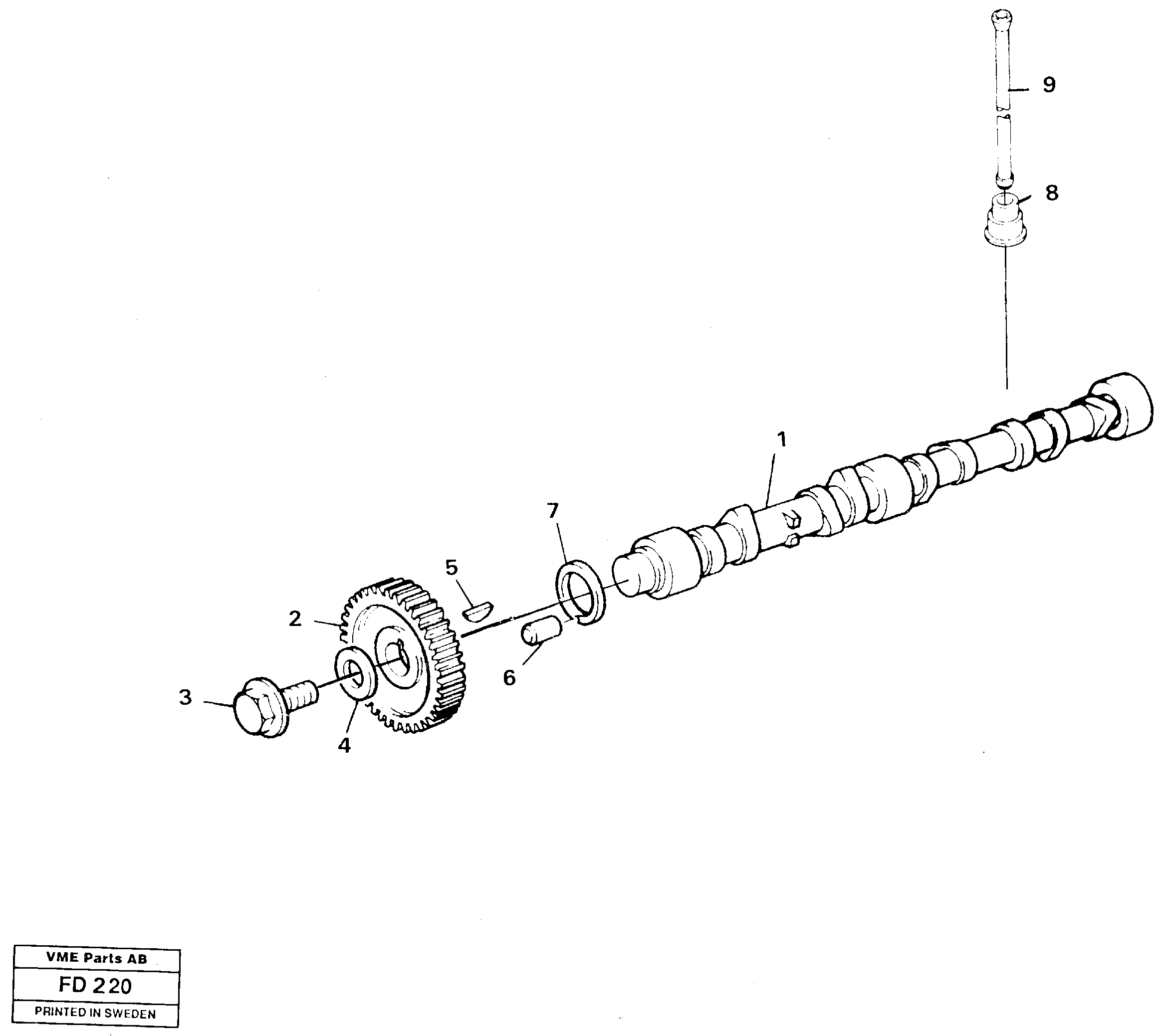 Camshaft — volvo parts diagram