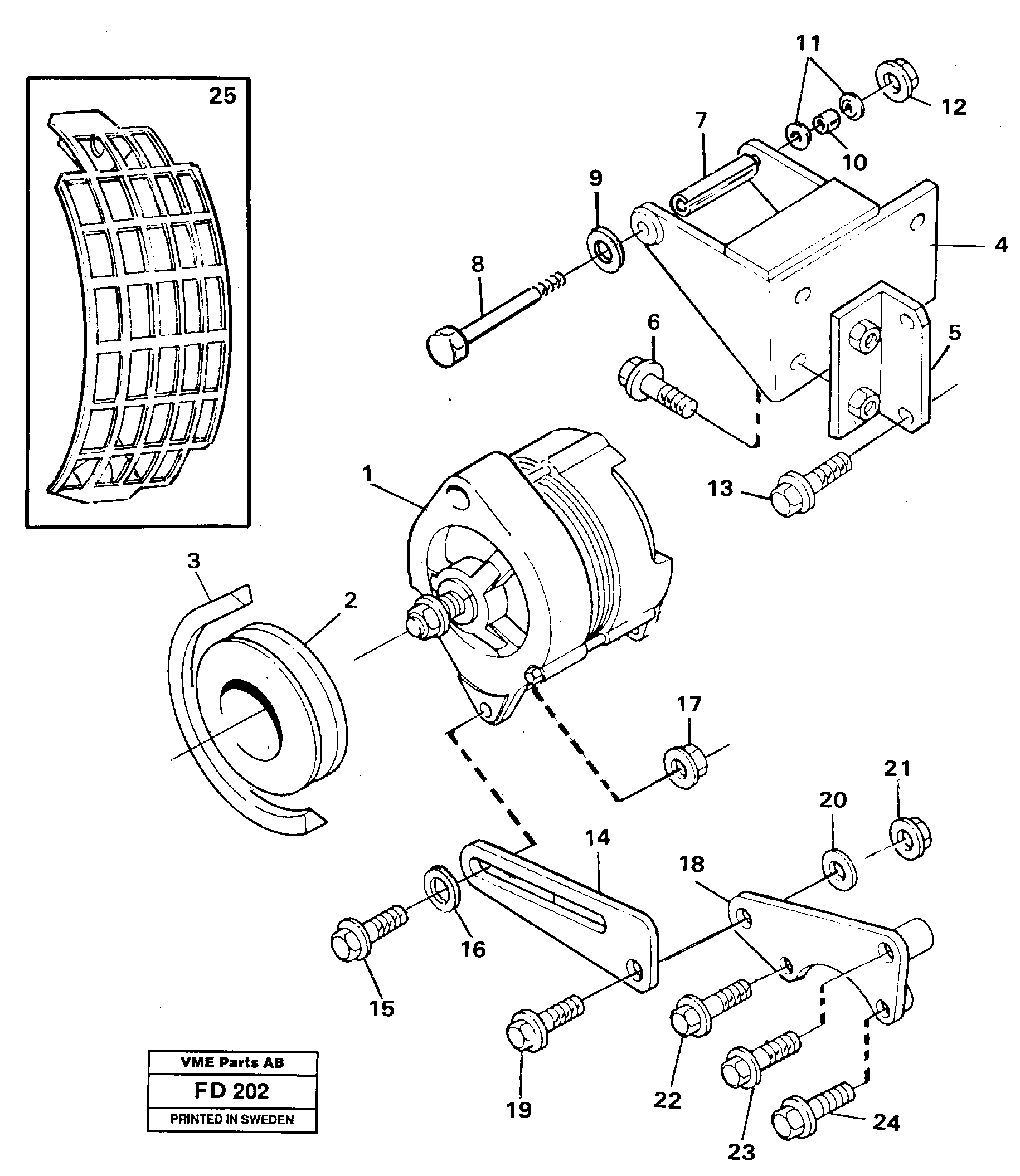 Alternator, assembly — volvo parts diagram