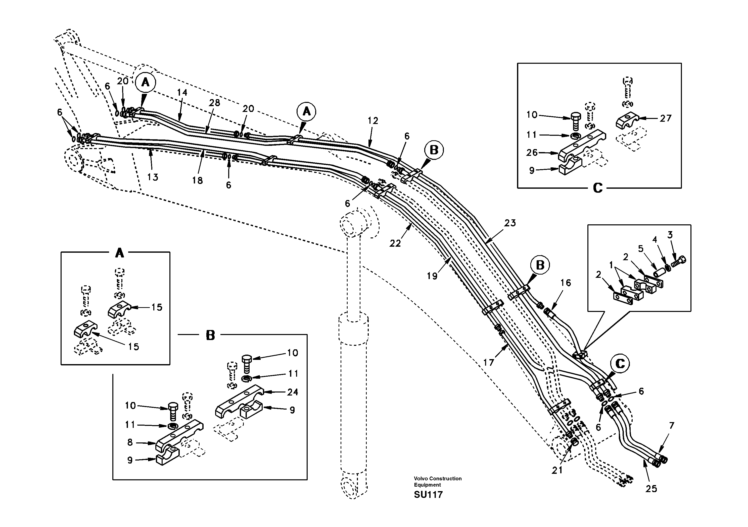 Working hydraulic, Forestry — volvo parts diagram