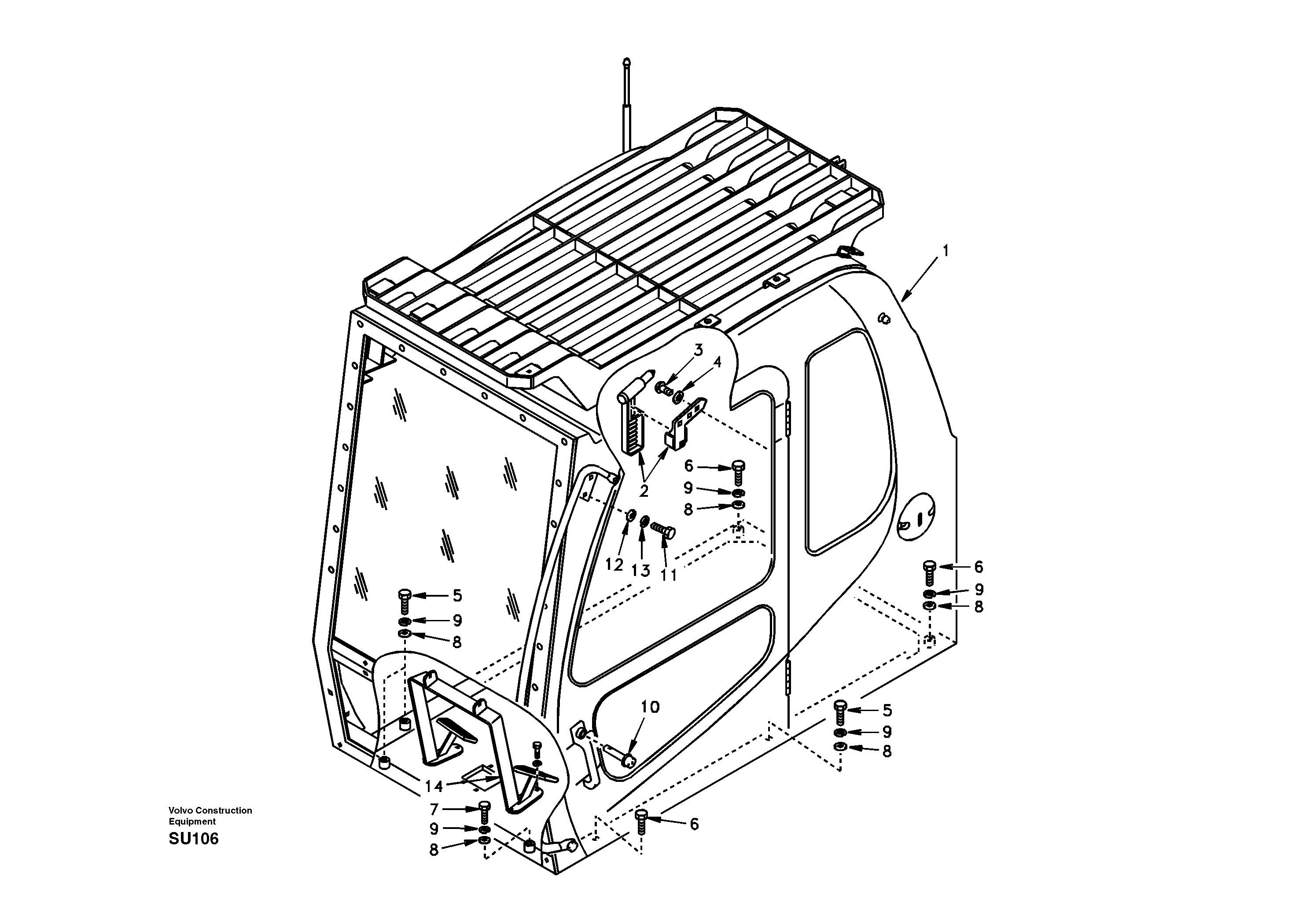 Cab mount — volvo parts diagram