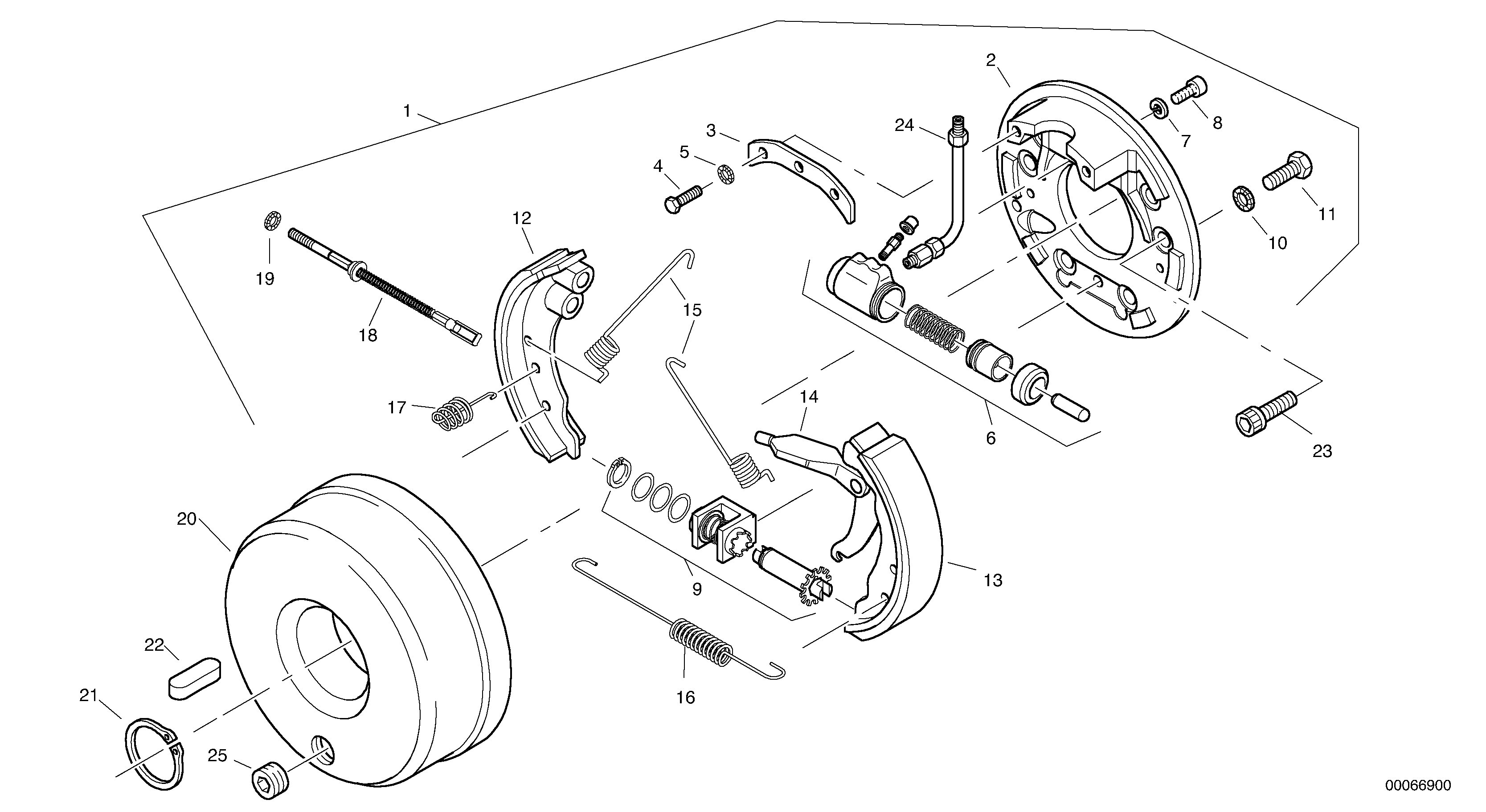Central brake — volvo parts diagram