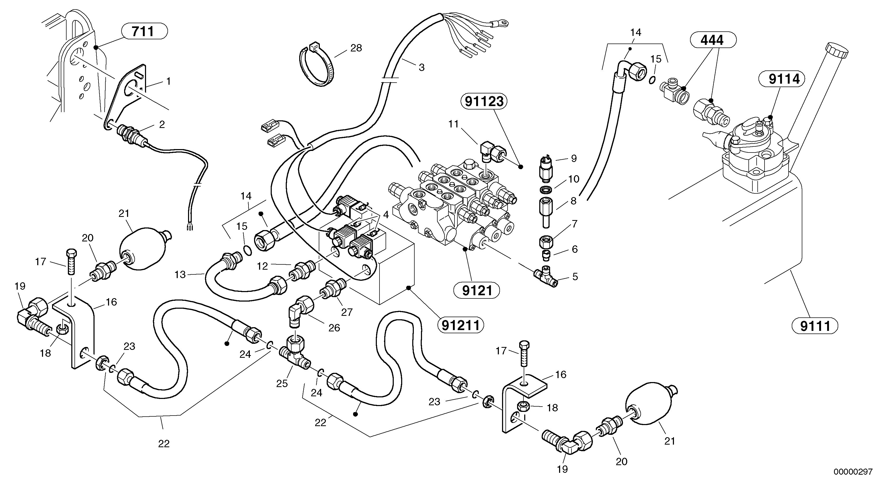 Boom suspension system (BSS) — volvo parts diagram