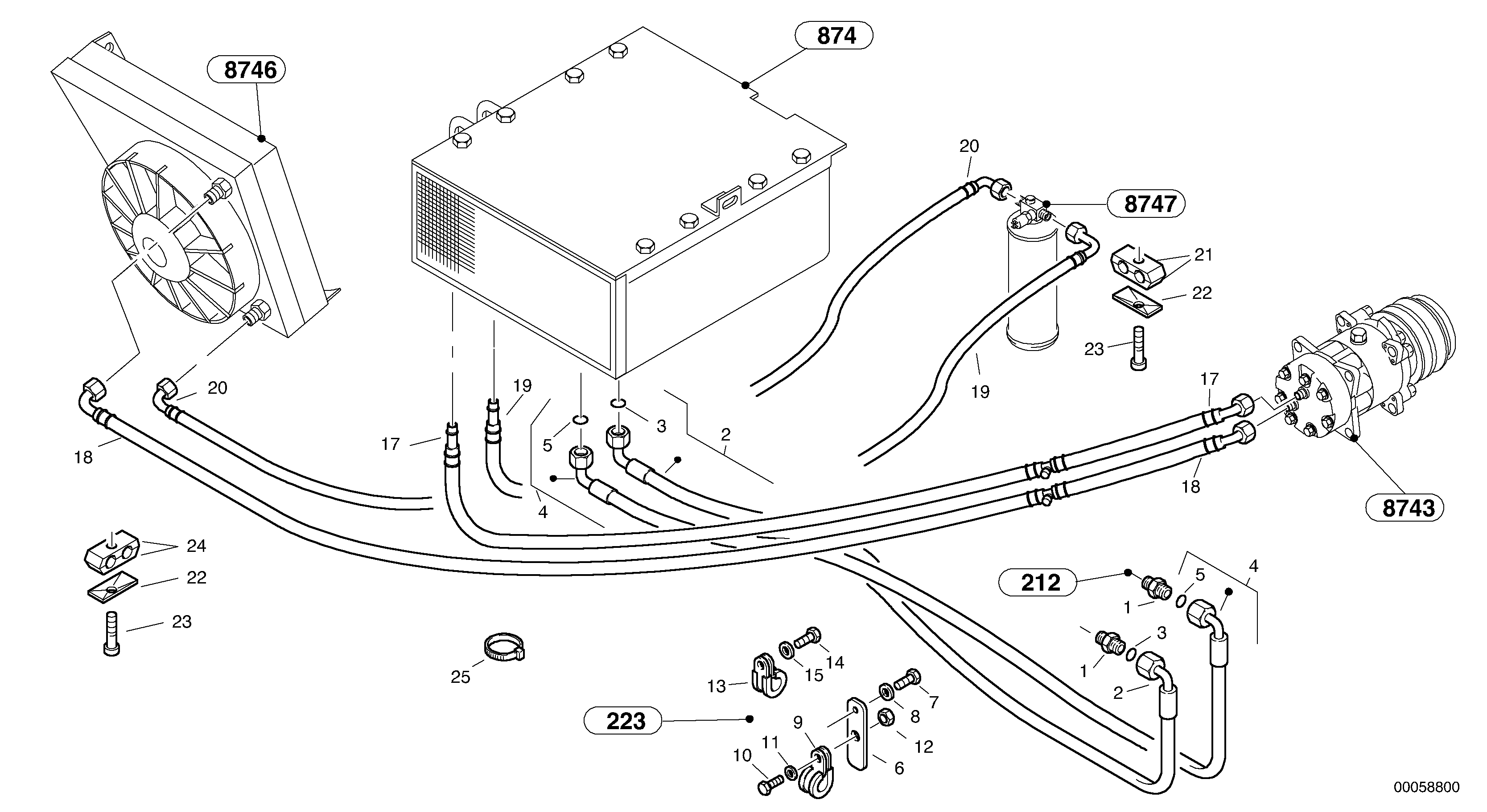 Pipes - Air-conditioning system — volvo parts diagram