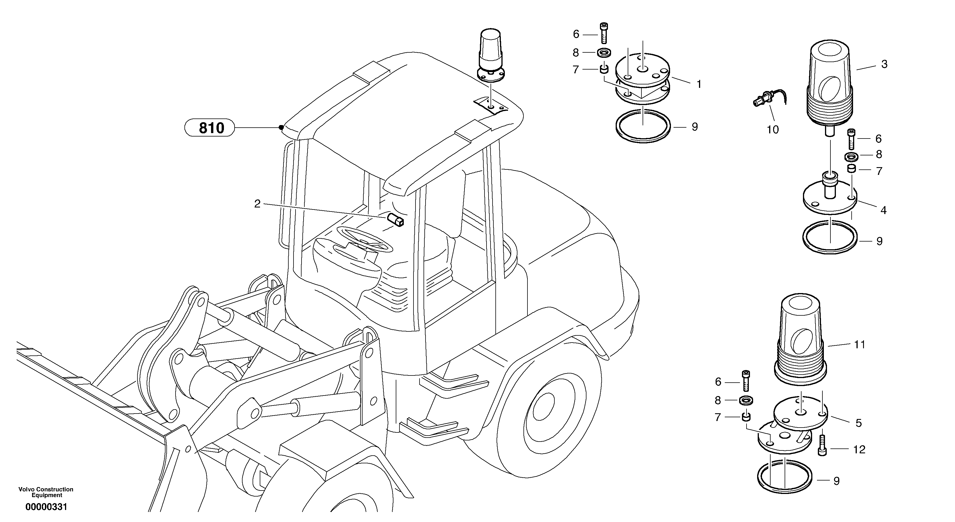 All-round side lamp — volvo parts diagram