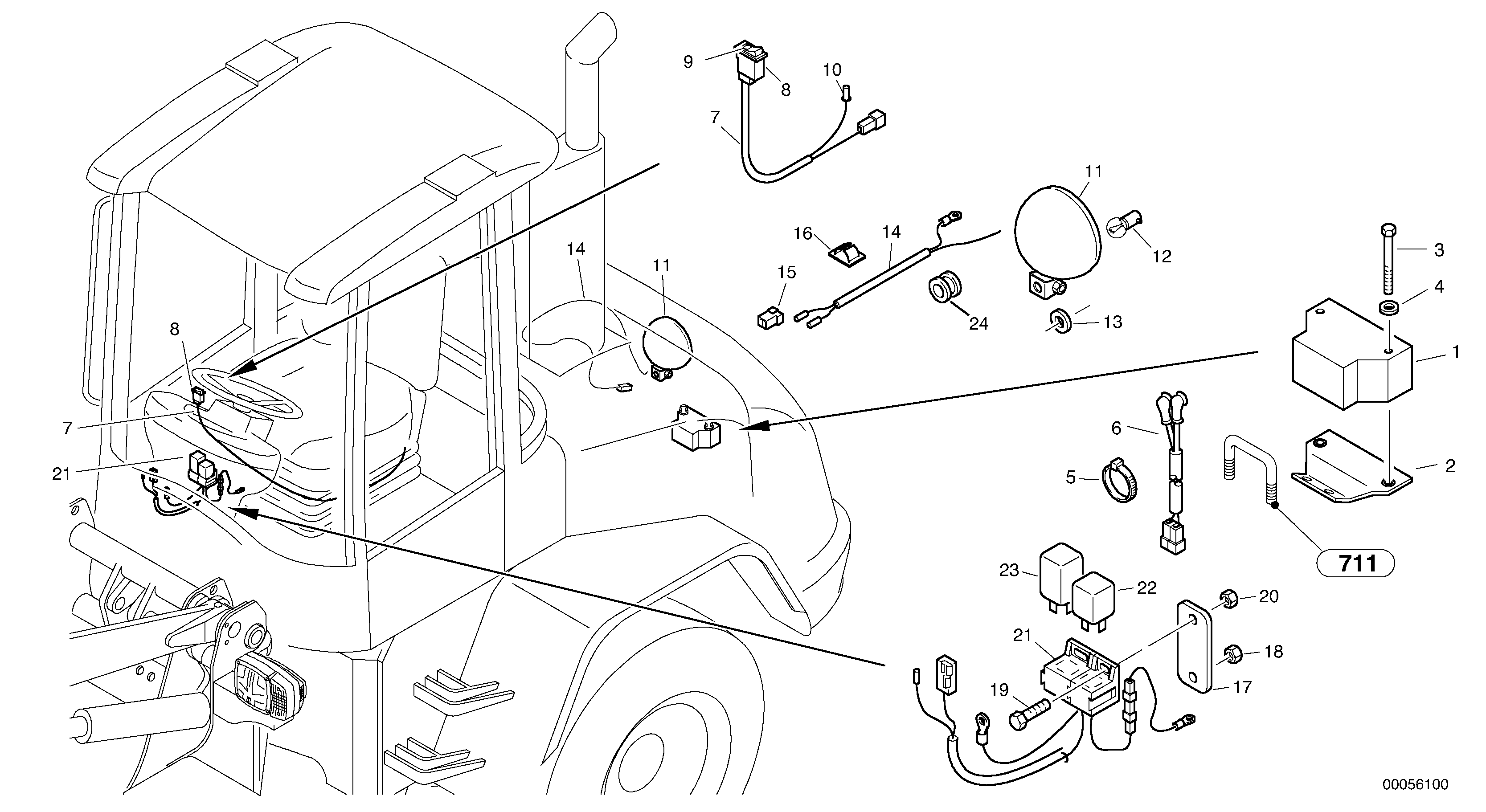 Back-up warning — volvo parts diagram