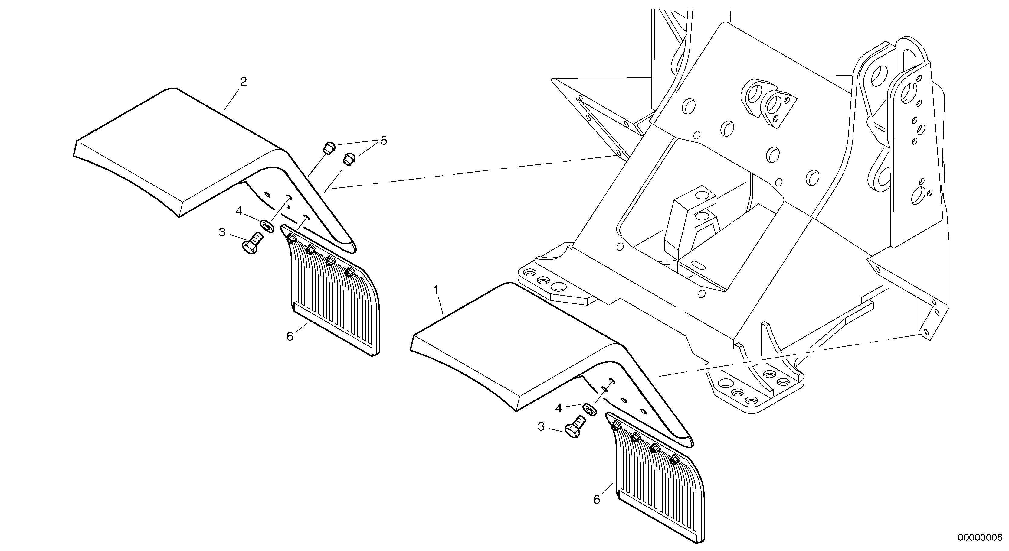 Front mudguard — volvo parts diagram