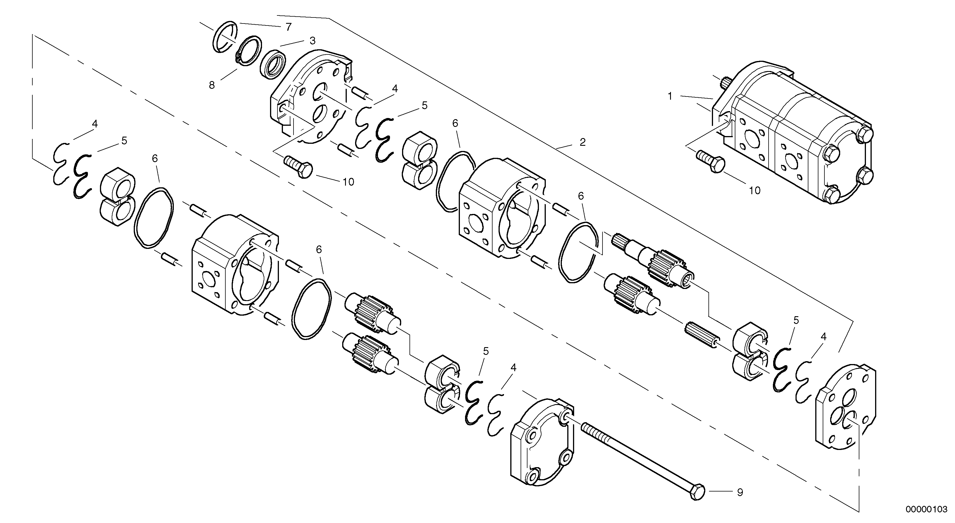 Pump - working hydraulic — volvo parts diagram