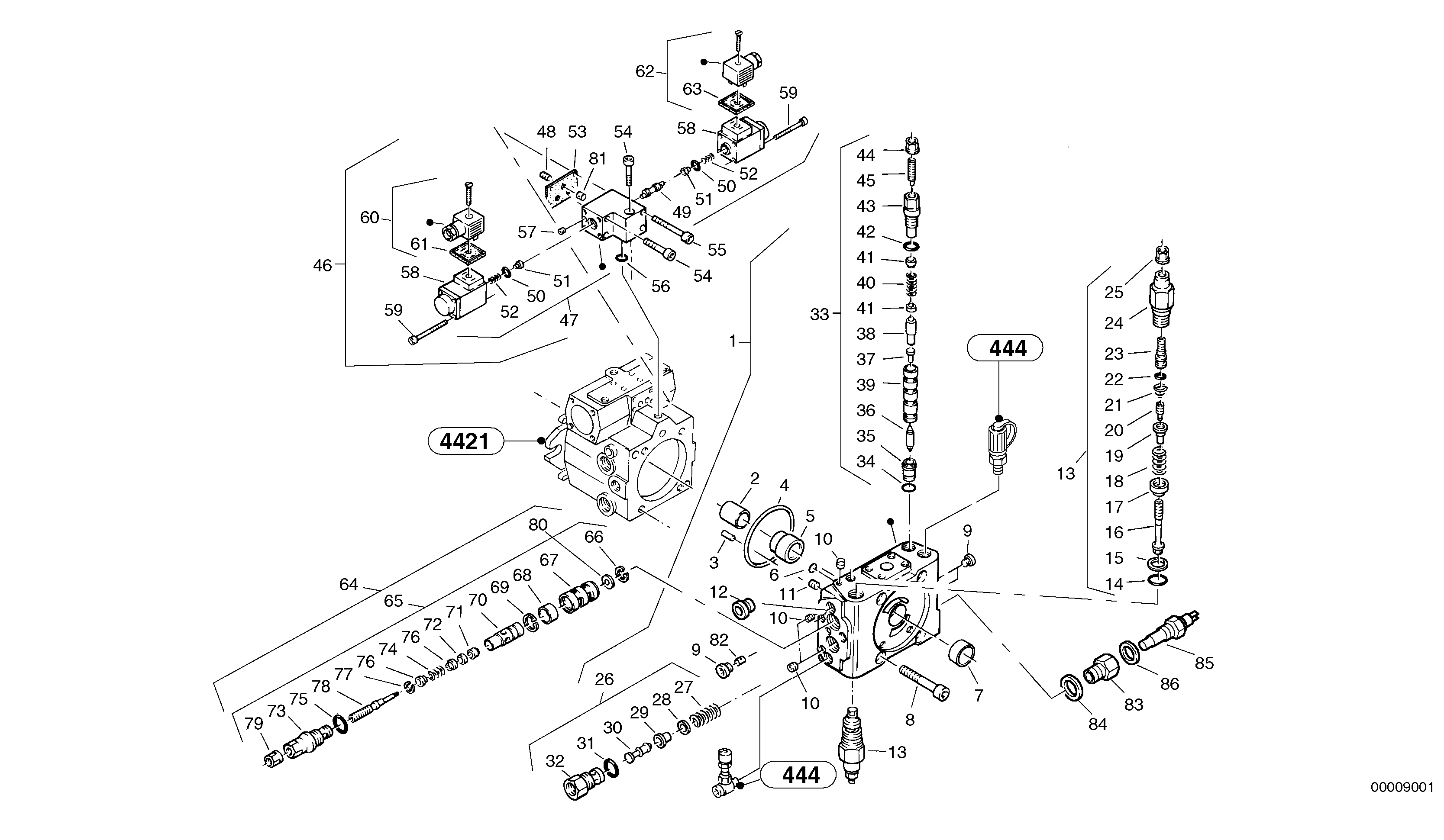 Valves - Variable displacement pump — volvo parts diagram