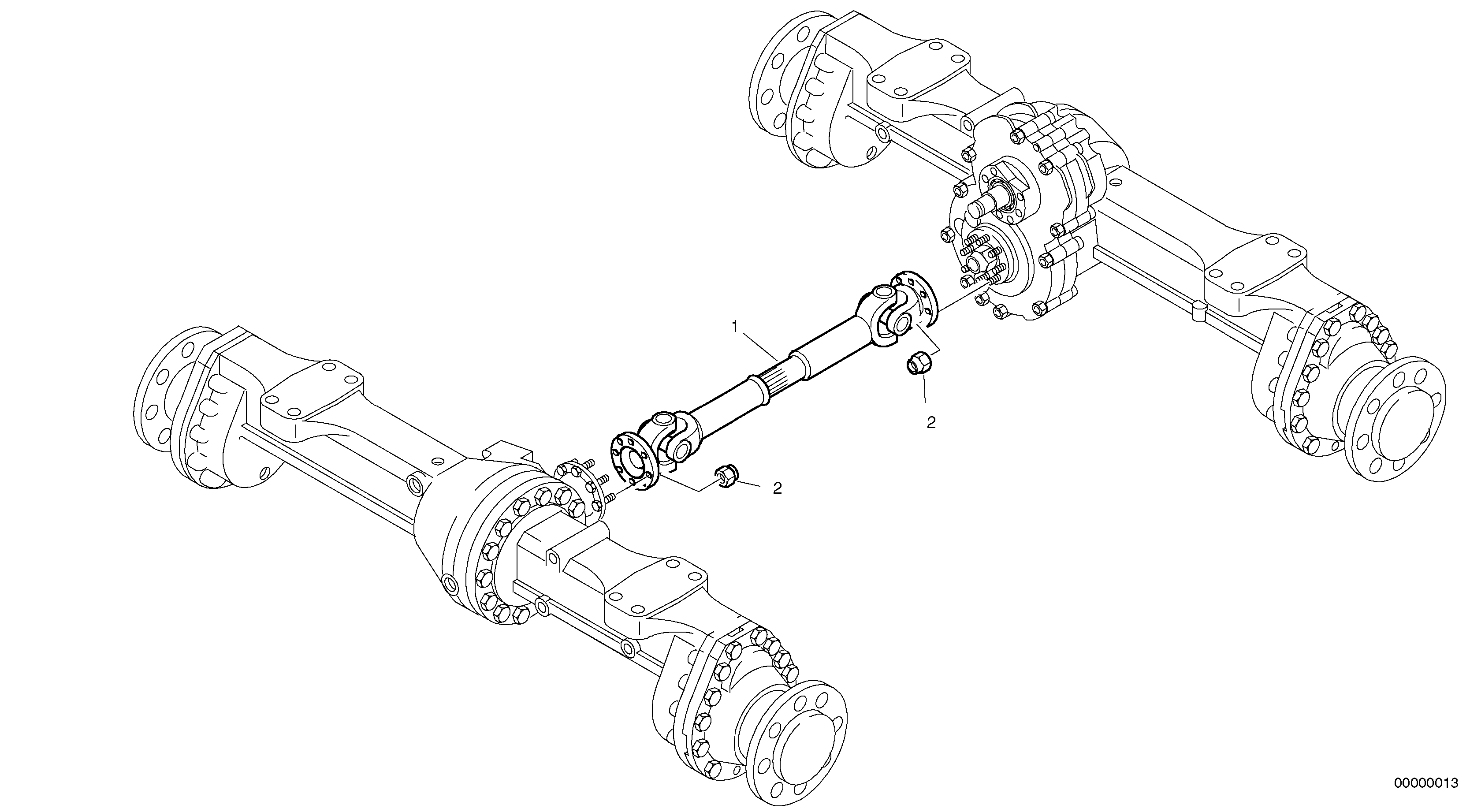 Cardan shaft — volvo parts diagram