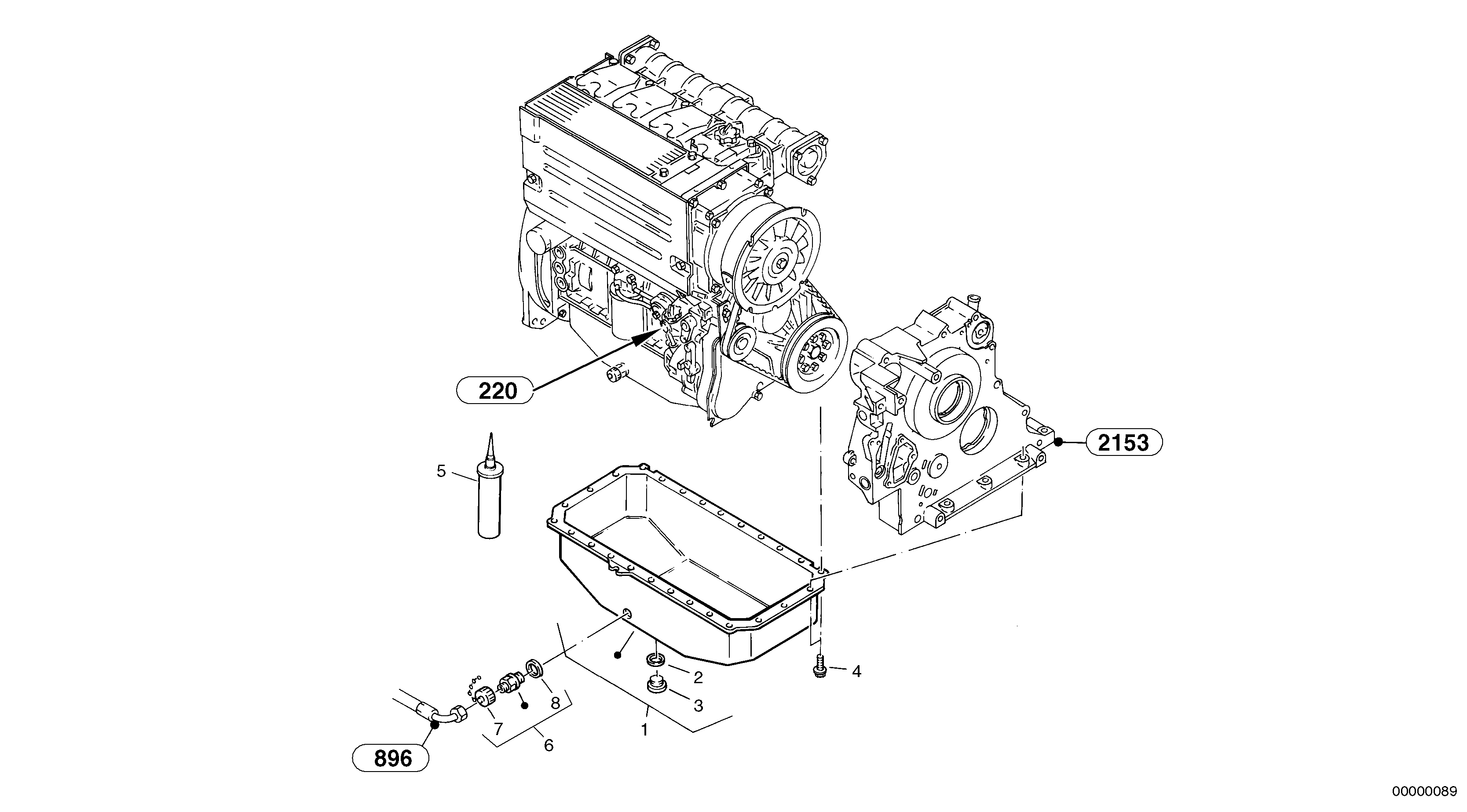 Oil sump — volvo parts diagram