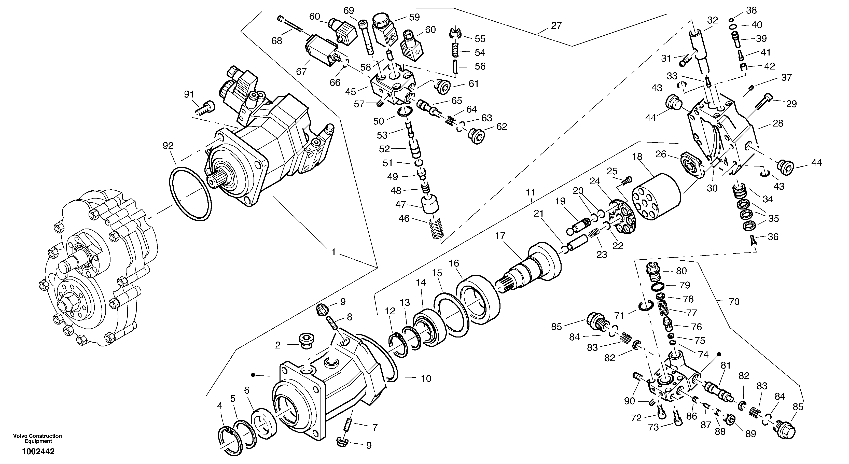 Variable displacement motor — volvo parts diagram