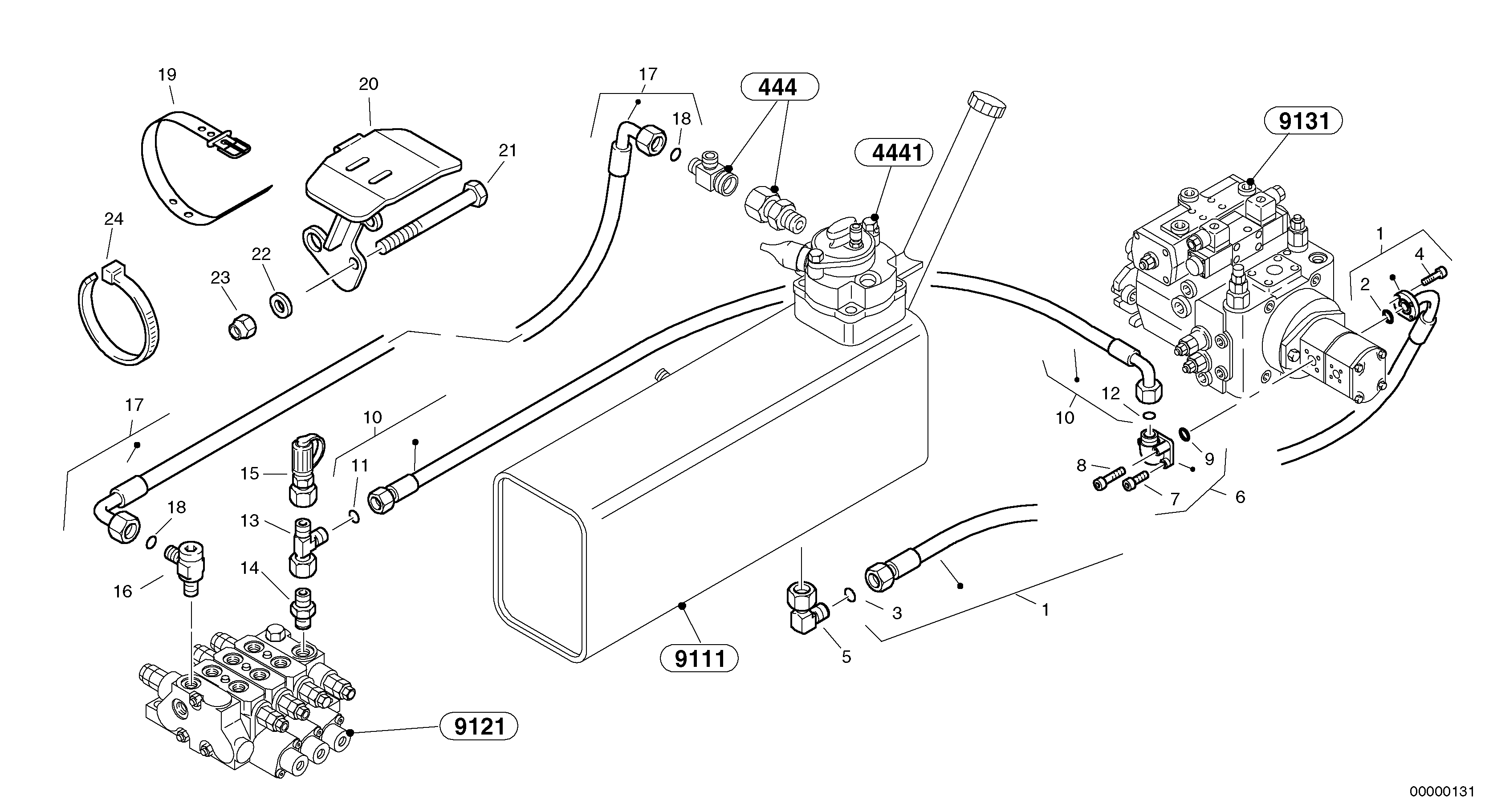 Lines - rear vehicle — volvo parts diagram