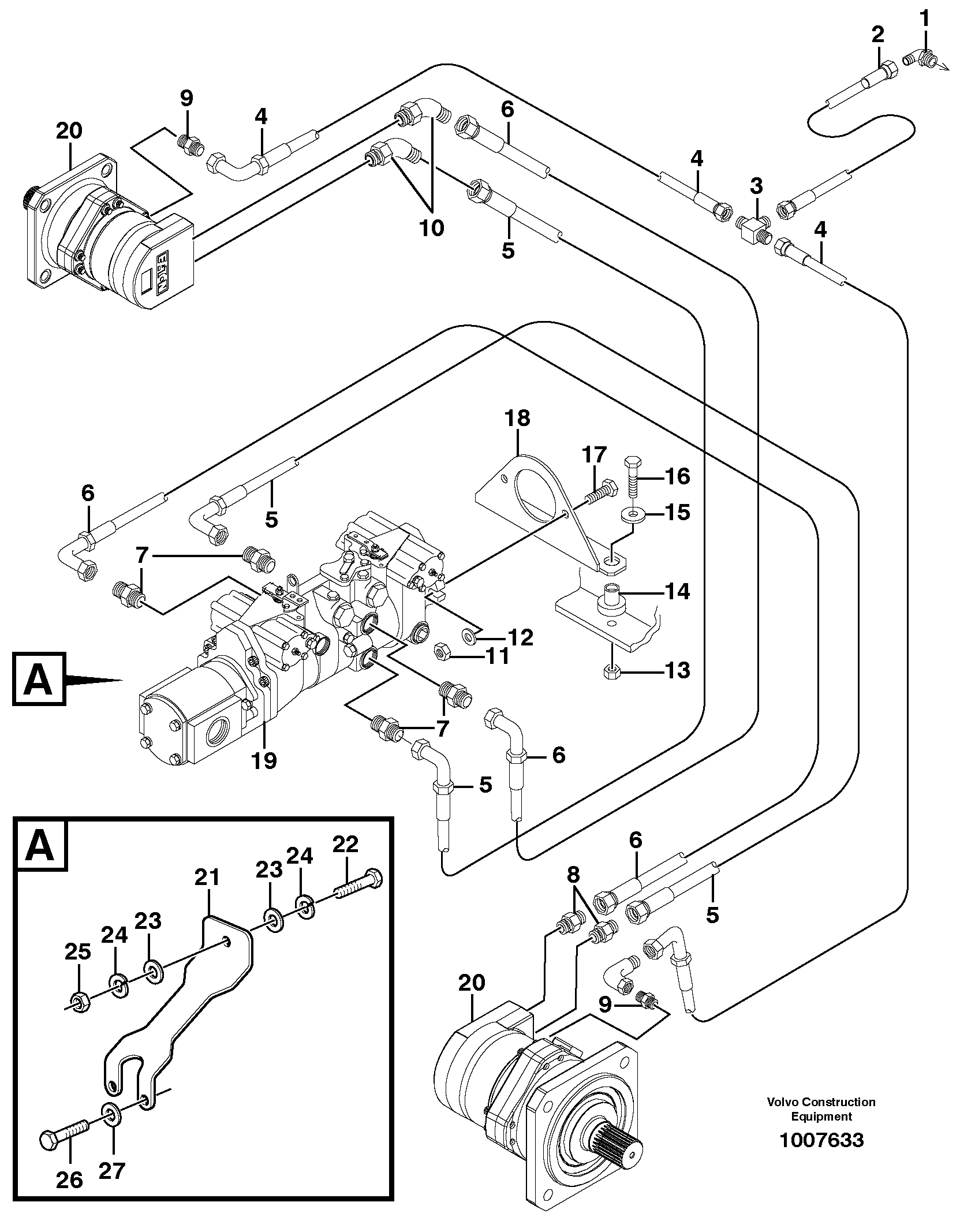 Hydraulic system Transport — volvo parts diagram