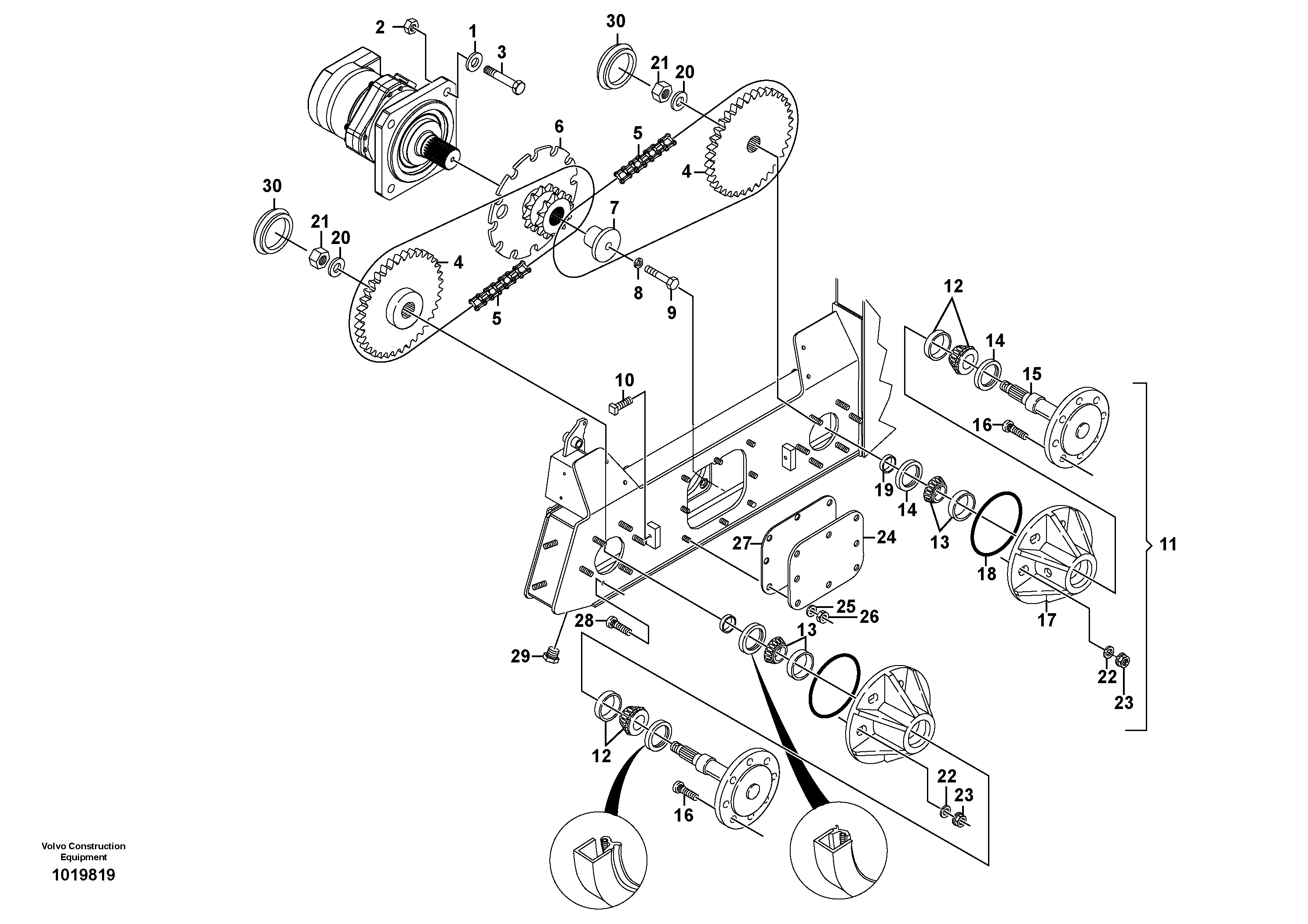 Drivetrain components — volvo parts diagram