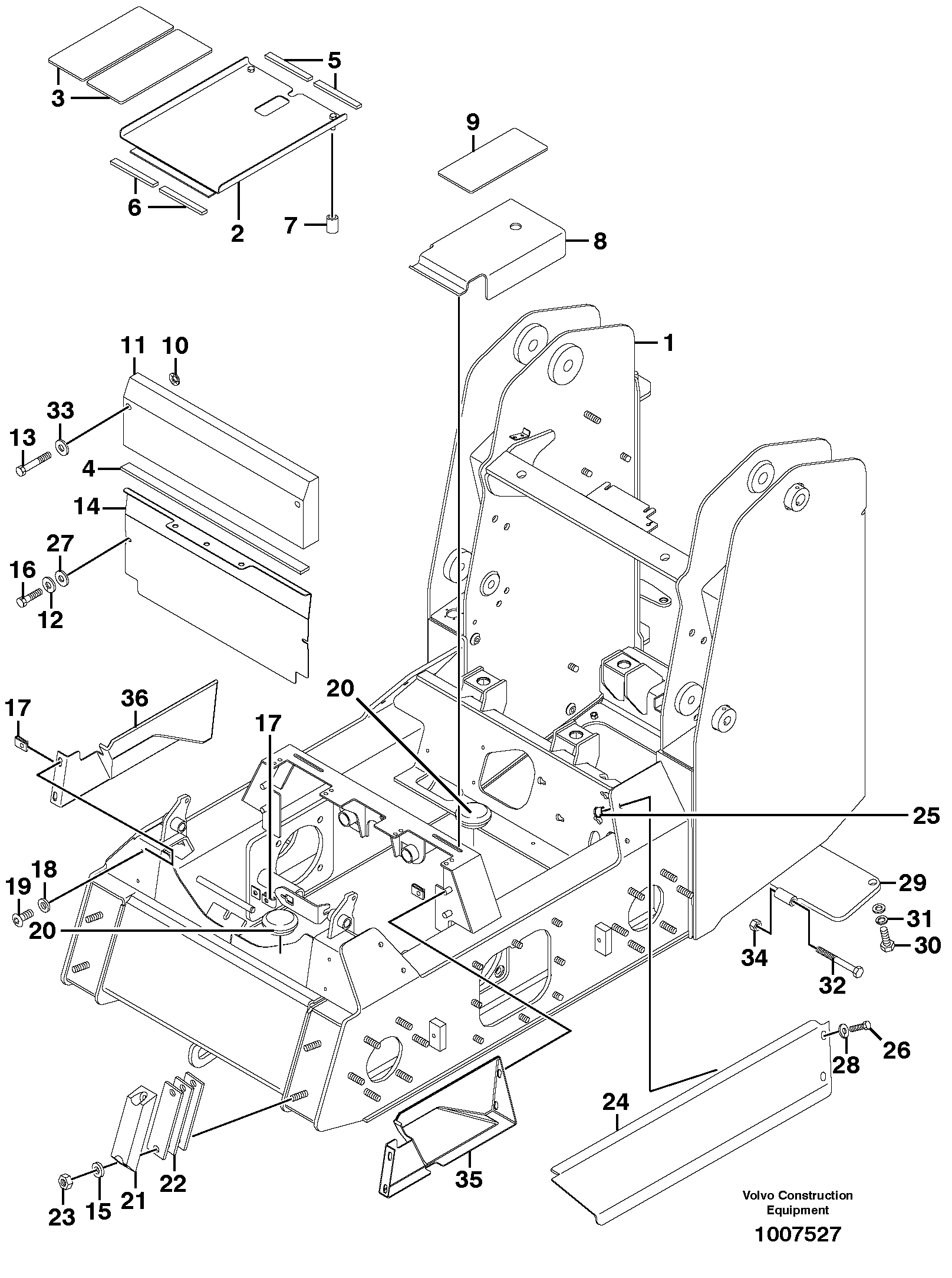 Frame — volvo parts diagram