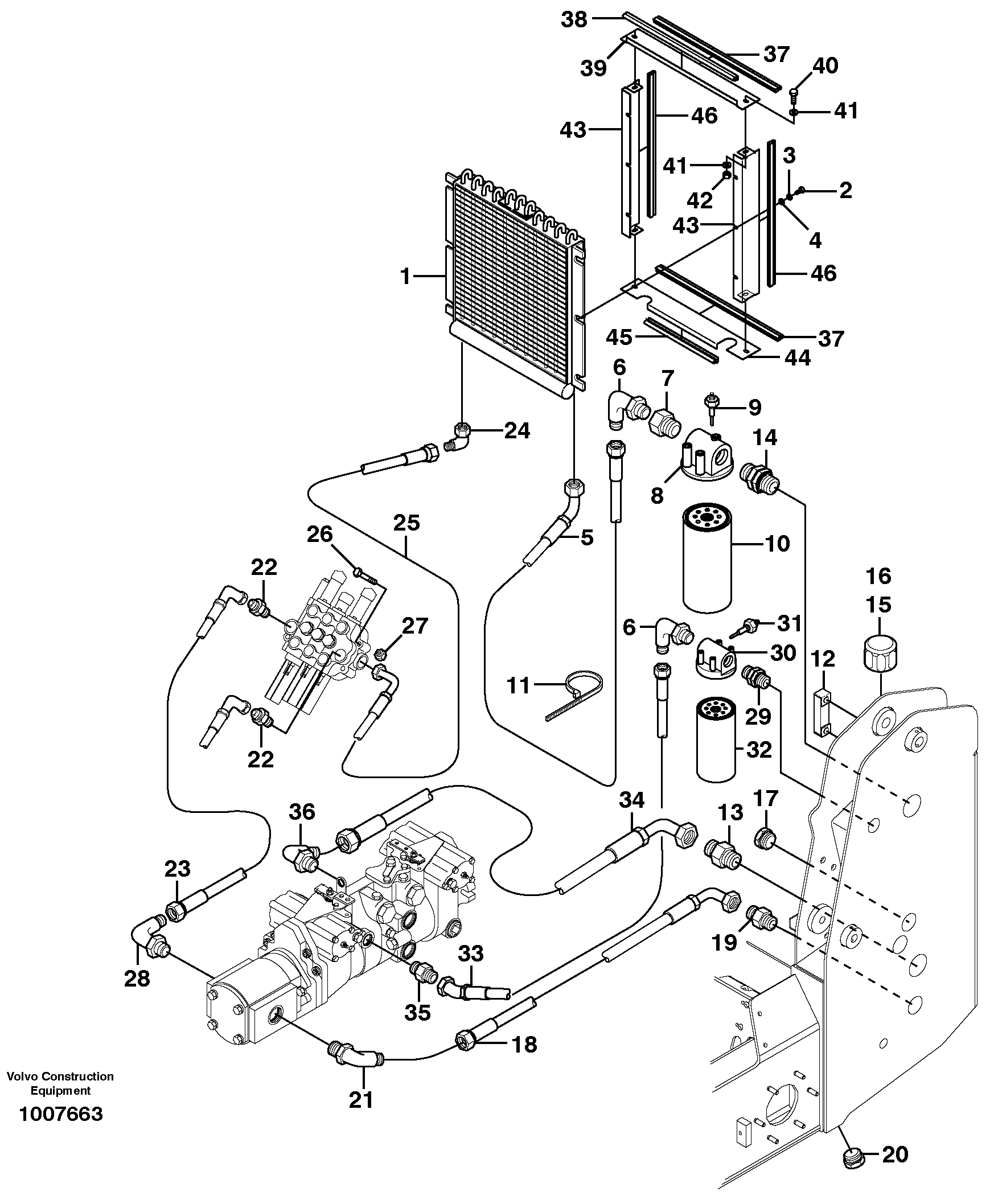 Supply/return and Cooling Circuits — volvo parts diagram