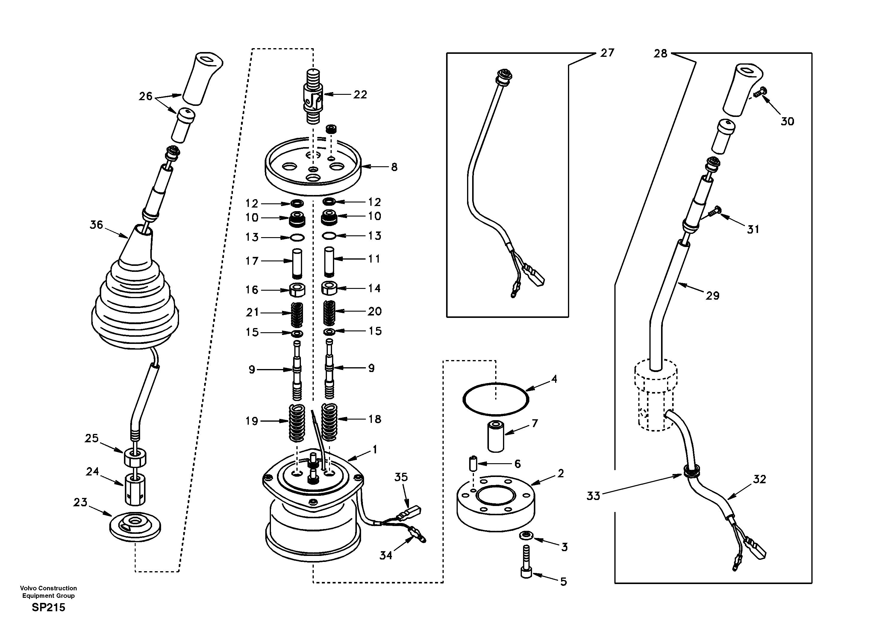 Servo system, remote control valve — volvo parts diagram