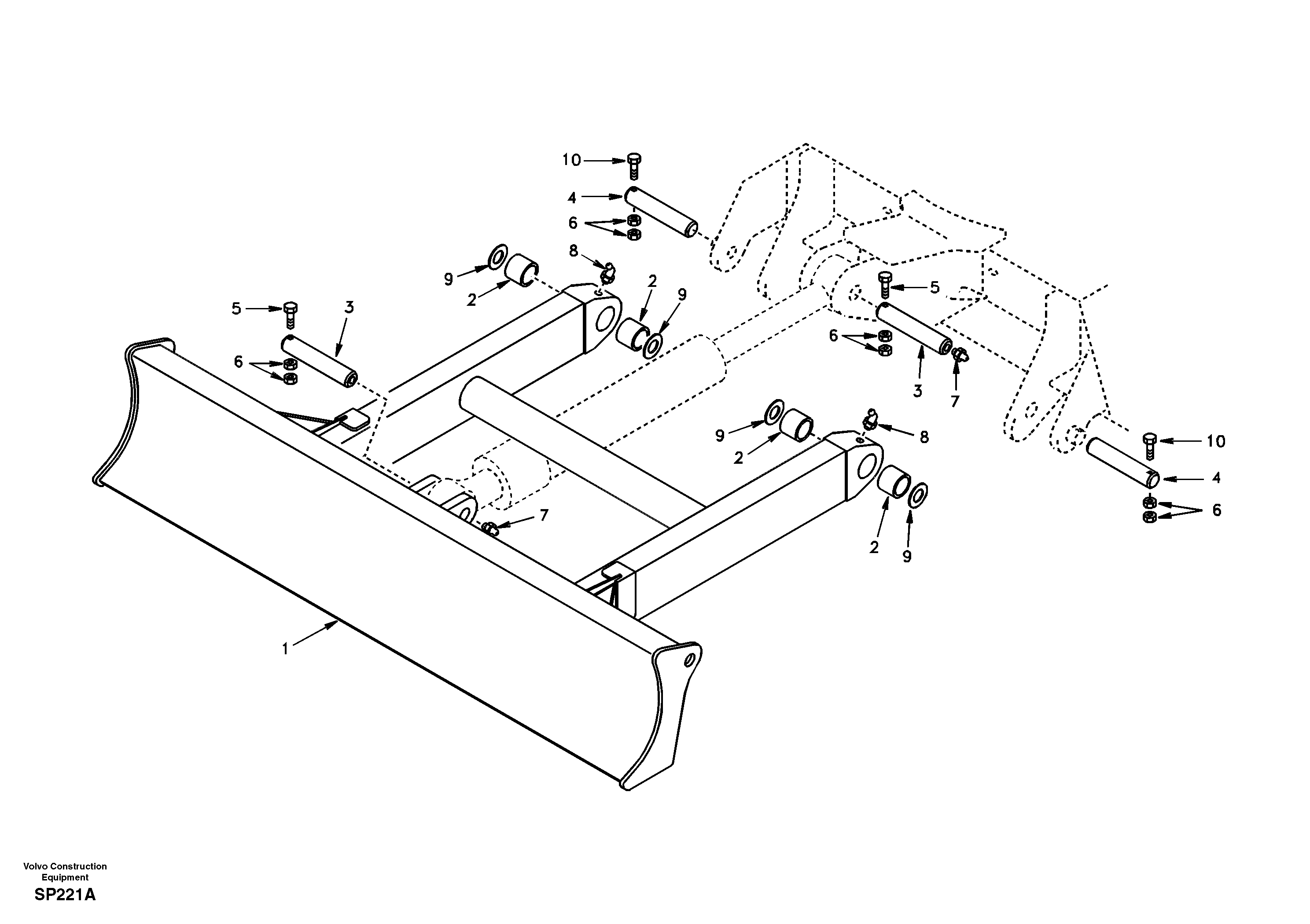 Dozer blade — volvo parts diagram