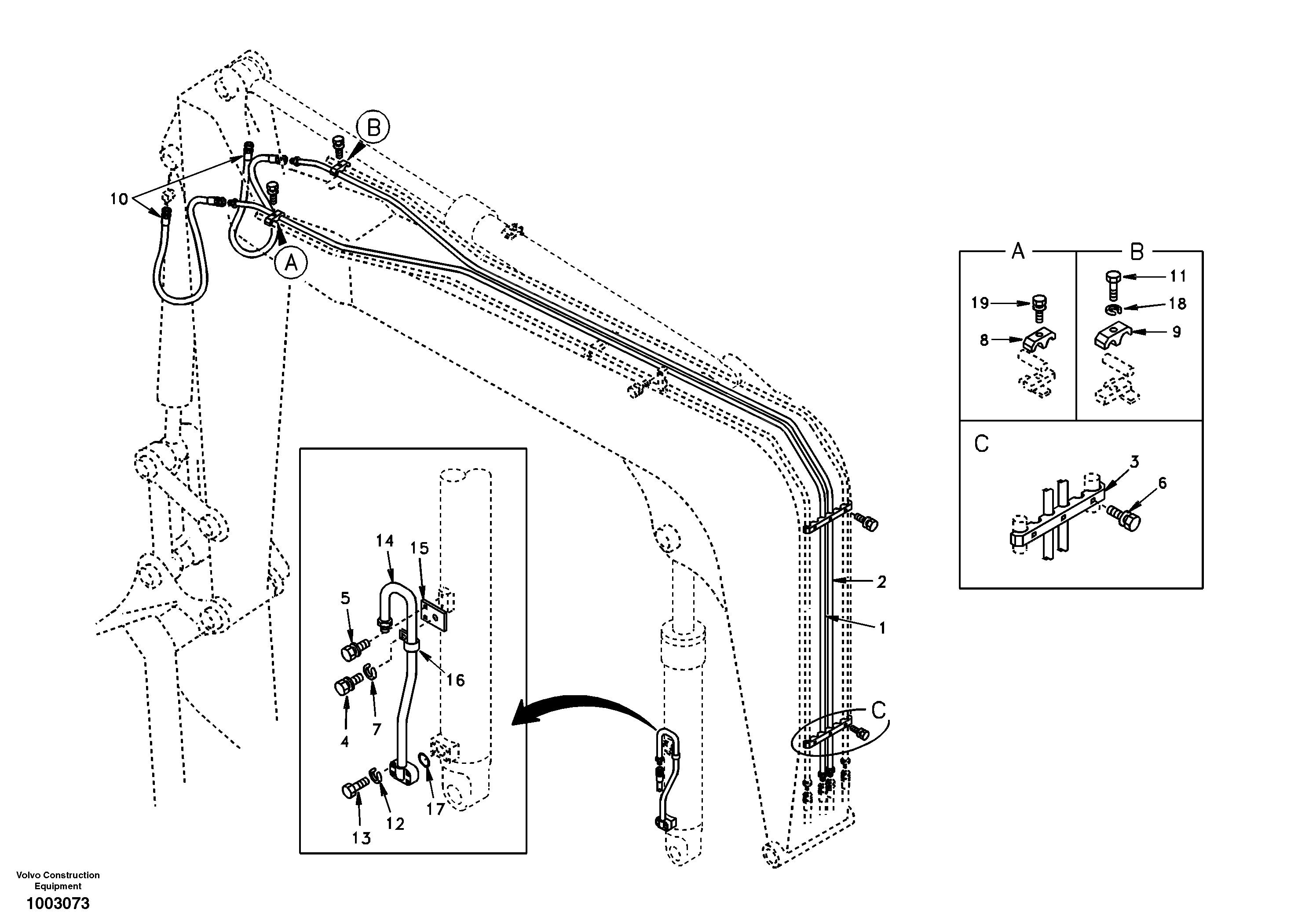 Working hydraulic, boom — volvo parts diagram