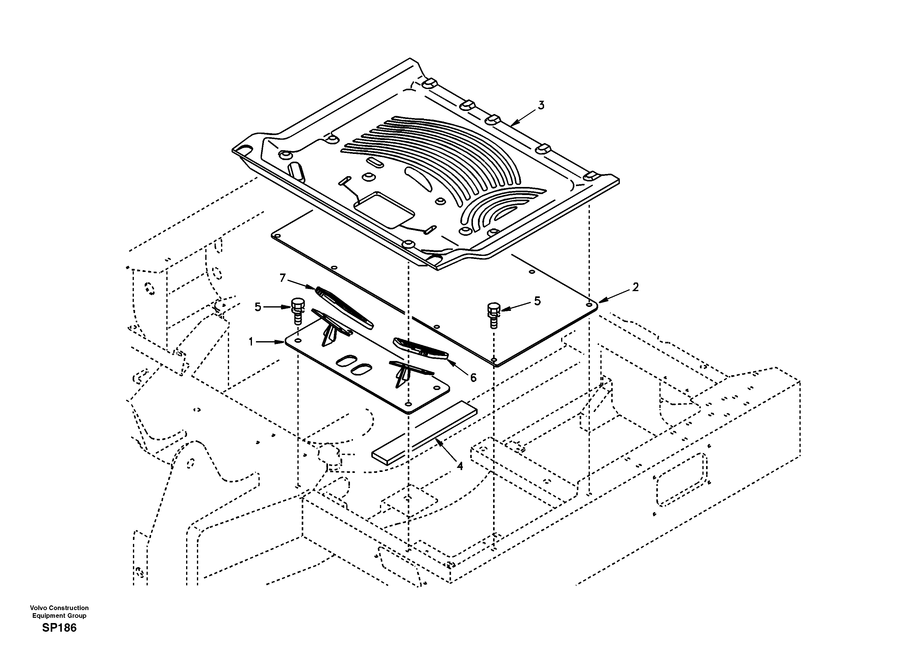 Cabin floor — volvo parts diagram