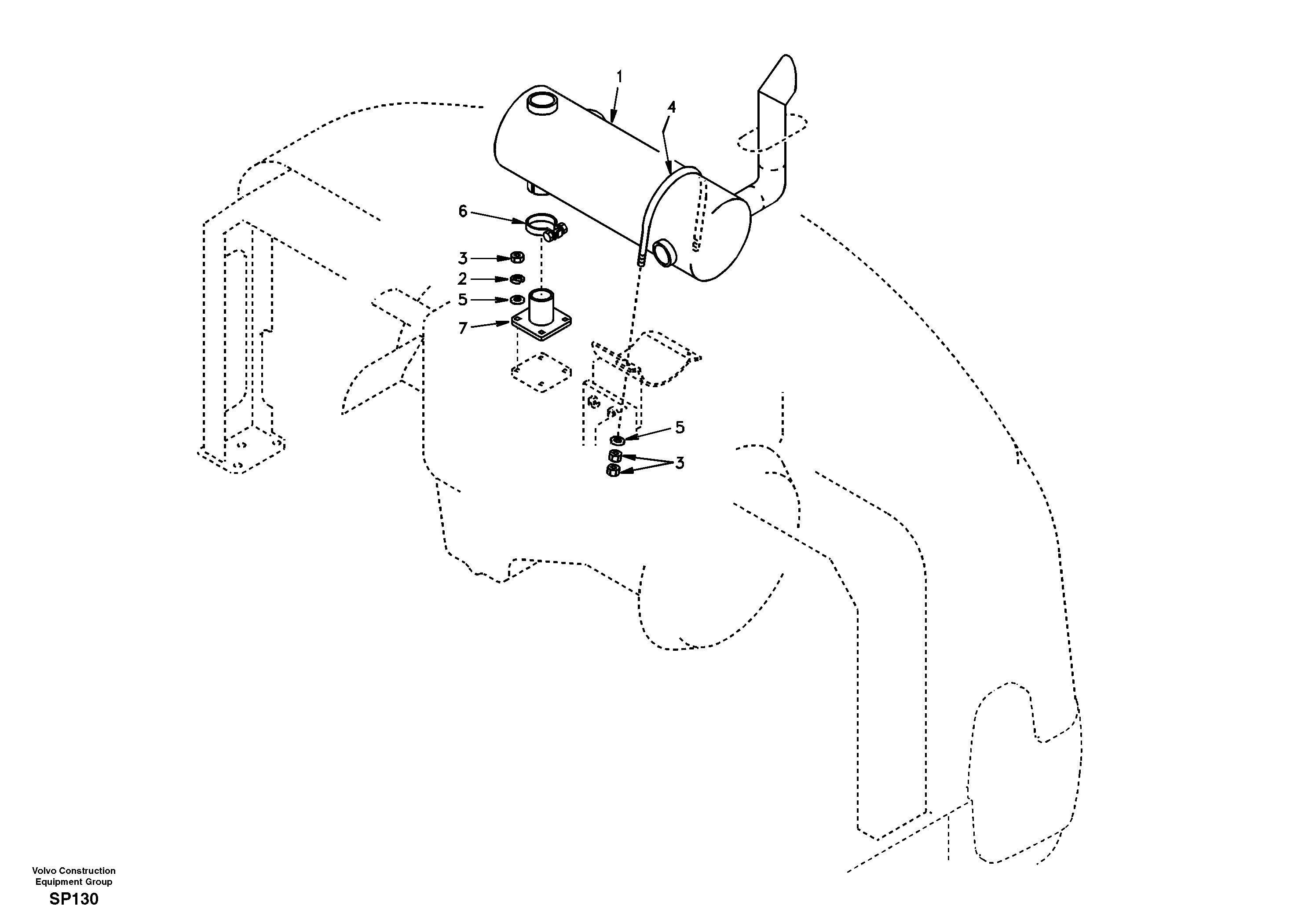 Exhaust system — volvo parts diagram