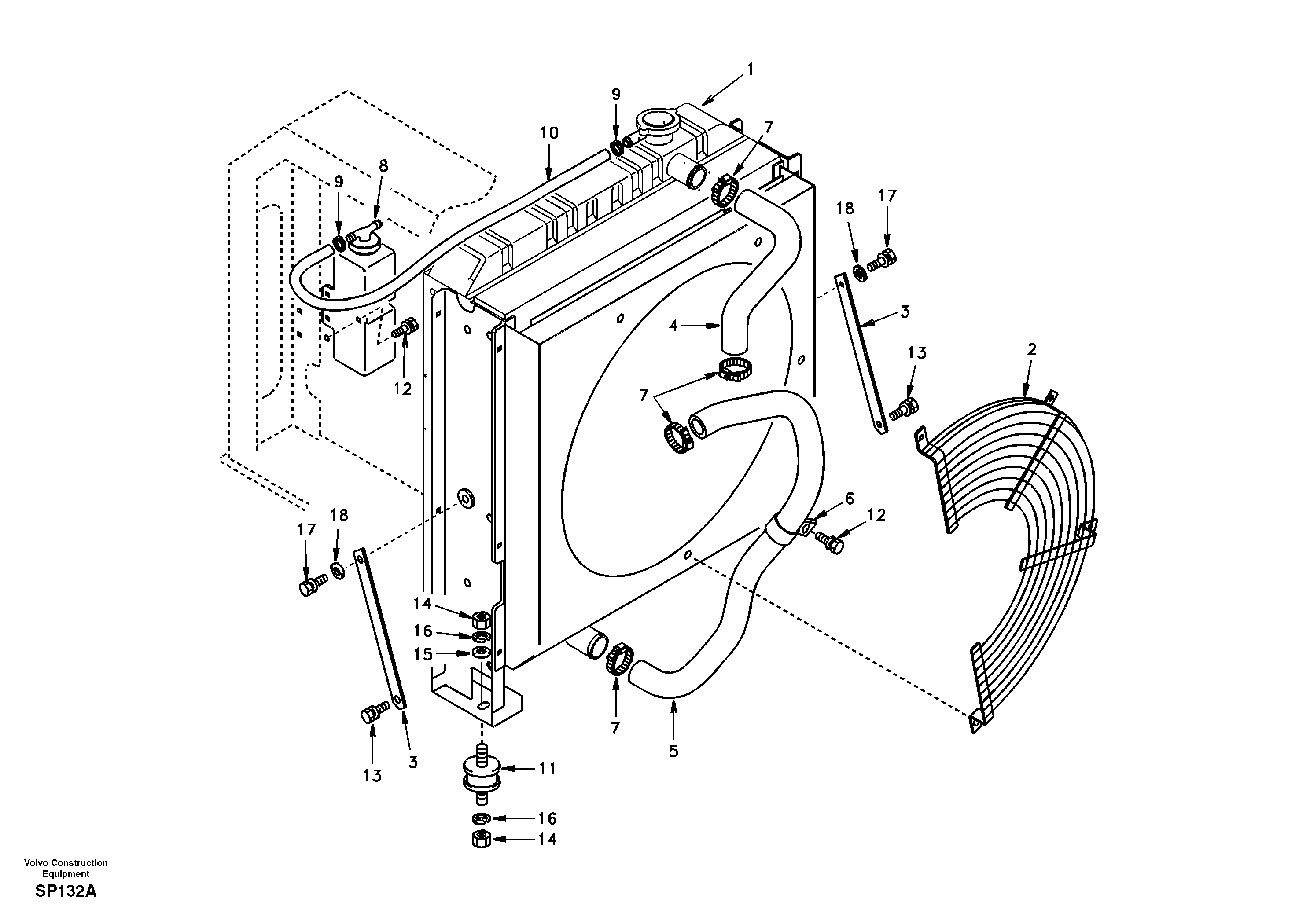Cooling system — volvo parts diagram